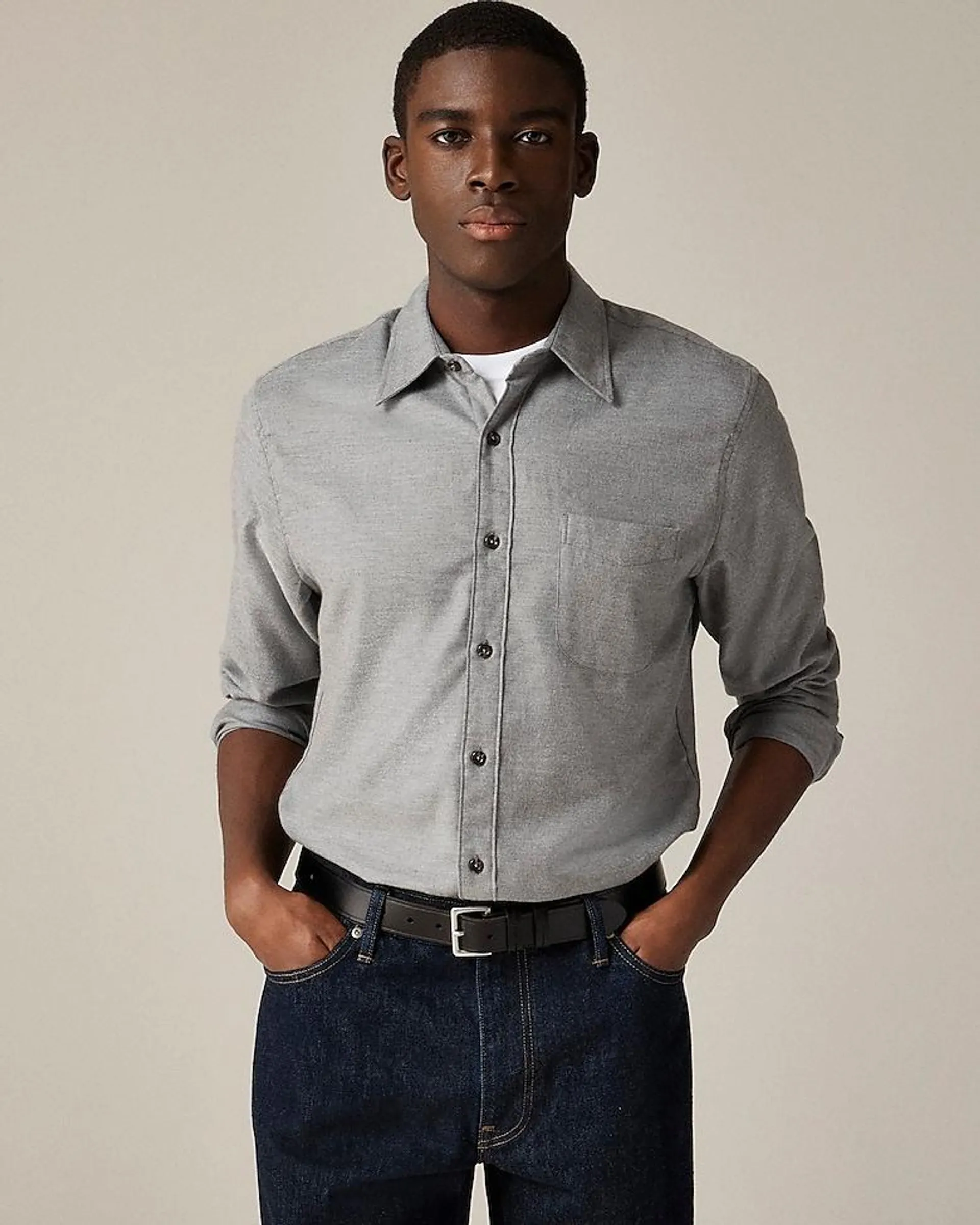 Cotton-cashmere blend shirt