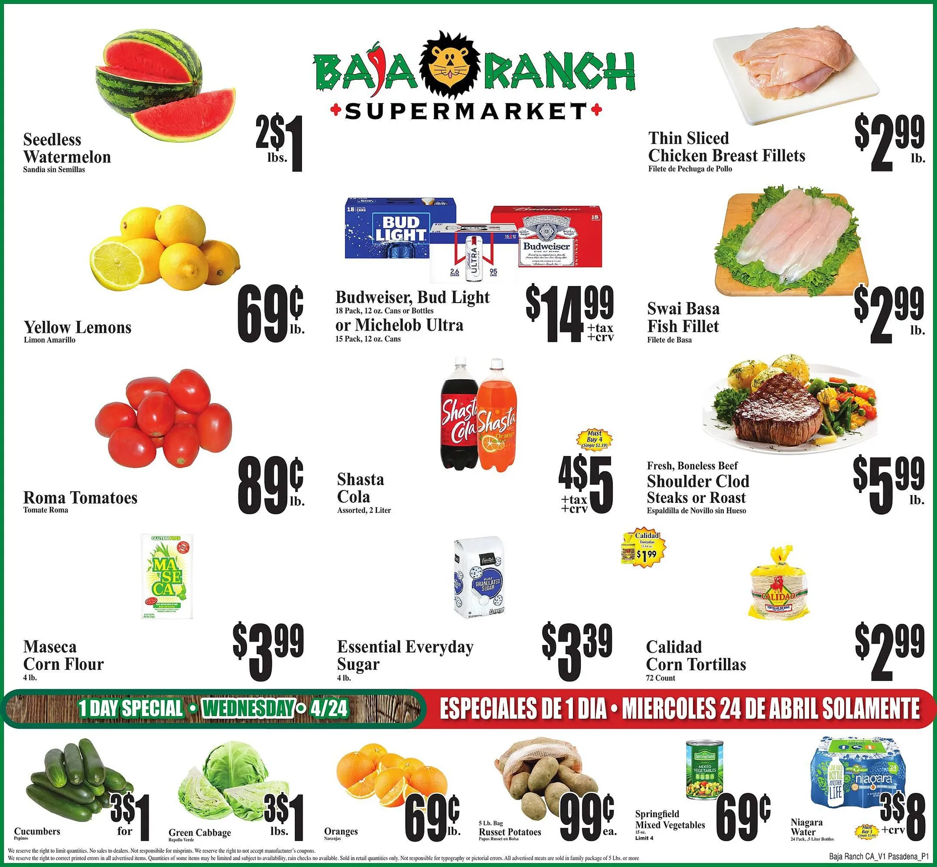 Baja Ranch Weekly Ad - 1