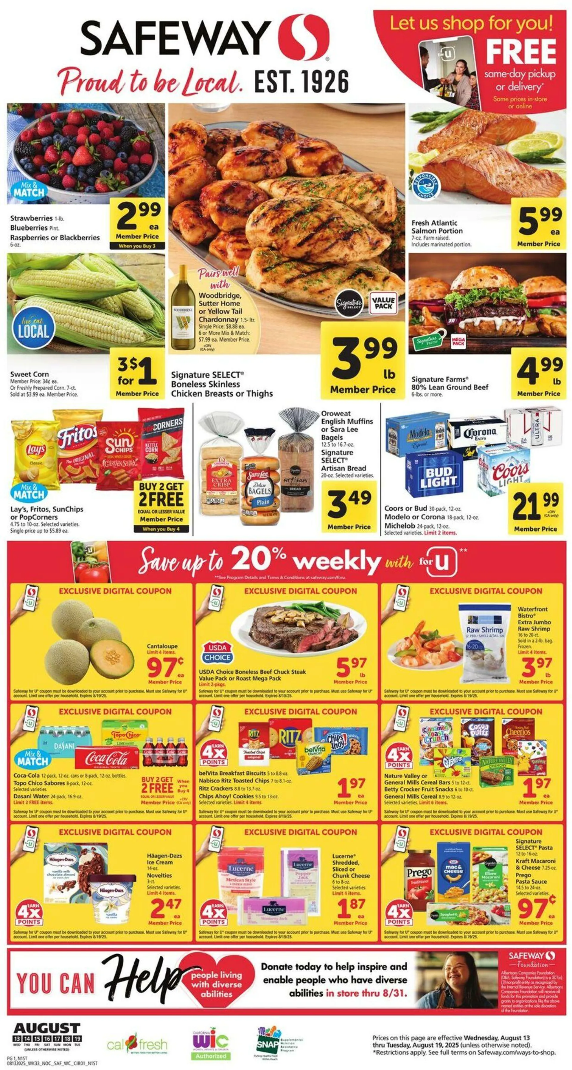 Weekly ad Safeway Current weekly ad from August 13 to August 19 2025 - Page 1