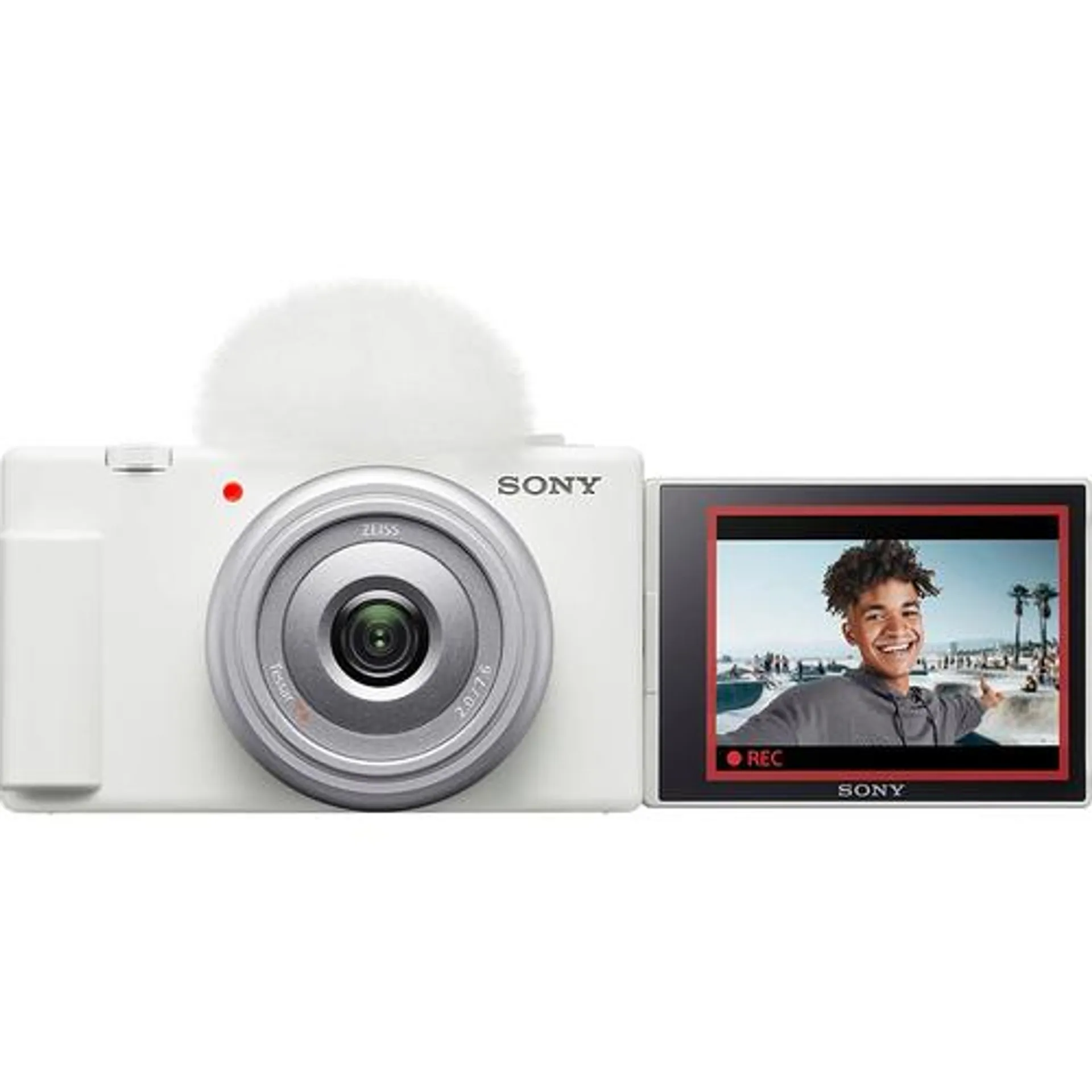 Sony ZV-1F Vlog Camera for Content Creators and Vloggers - White ZV-1F/W - Open Box