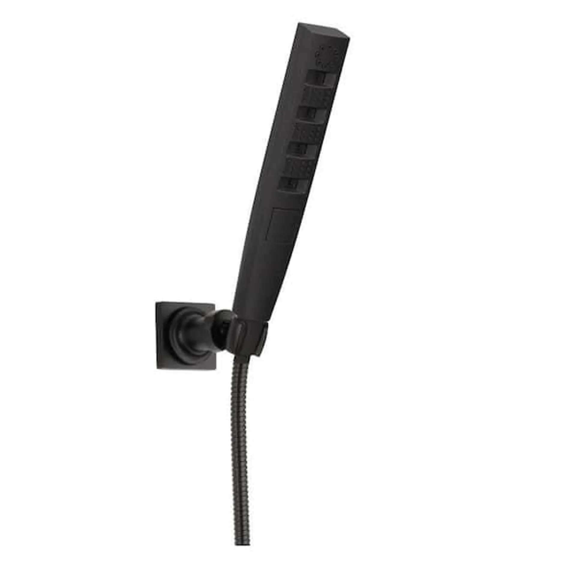 4-Spray Patterns 1.75 GPM 1.43 in. Wall Mount Handheld Shower Head with H2Okinetic in Matte Black