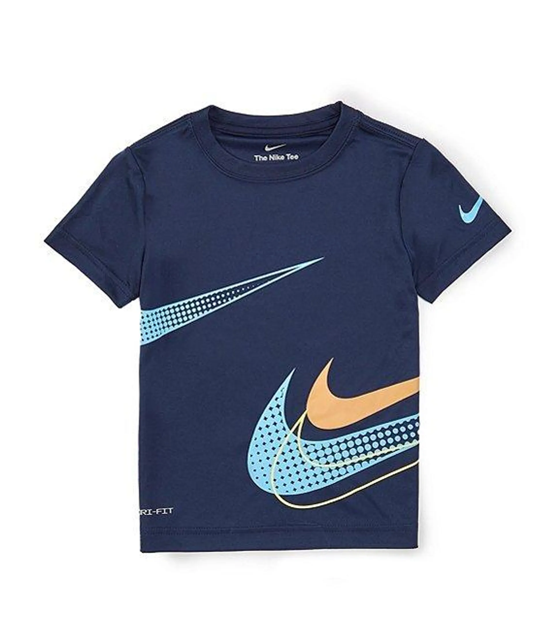 Little Boys 2T-4T Short Sleeve Dri-FIT Swoosh Wrap T-Shirt