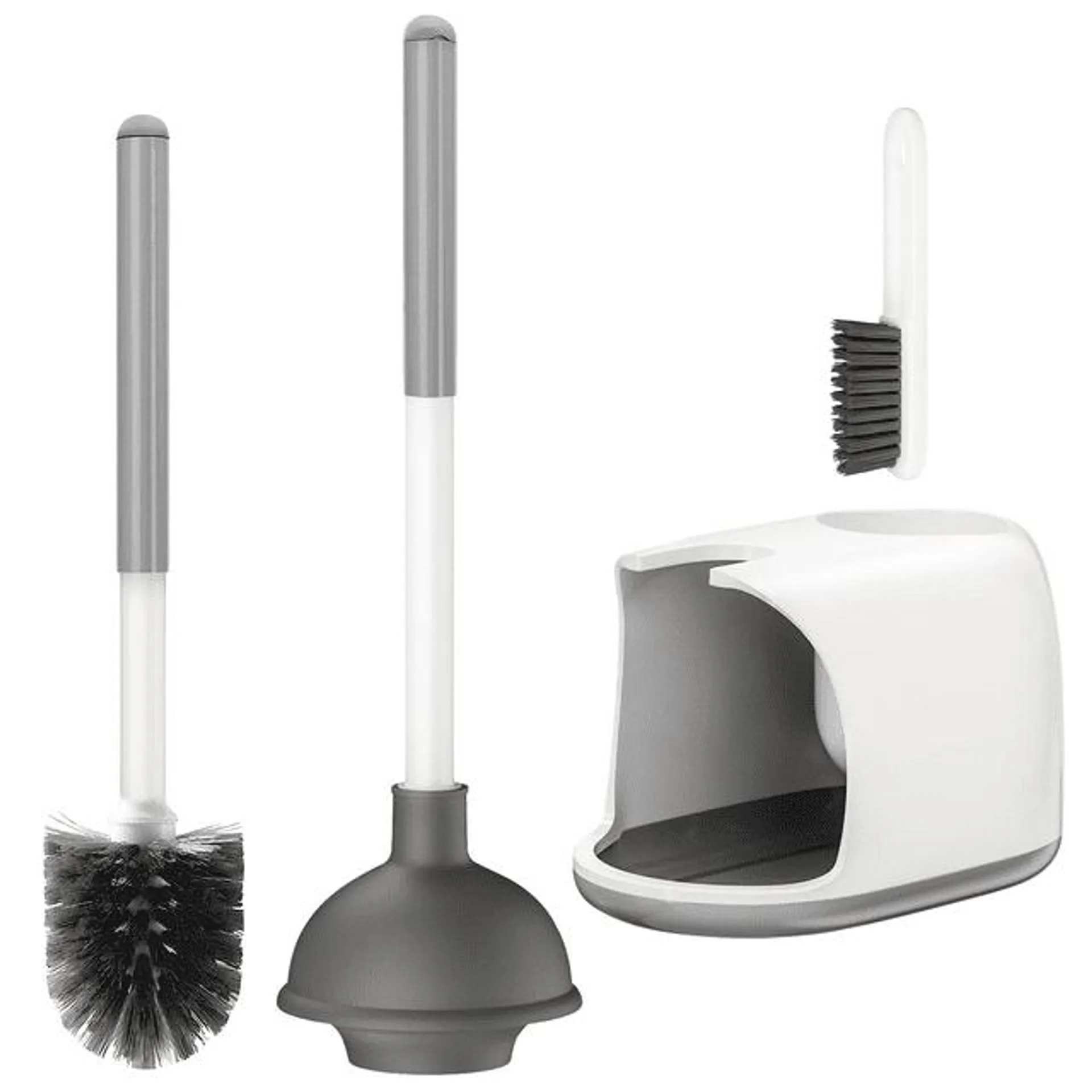 InnOrca Toilet Brush and Plunger Set, Toilet Plungers for Bathroom Heavy Duty Toilet Bowl Brush and Holder for Deeply Cleaning