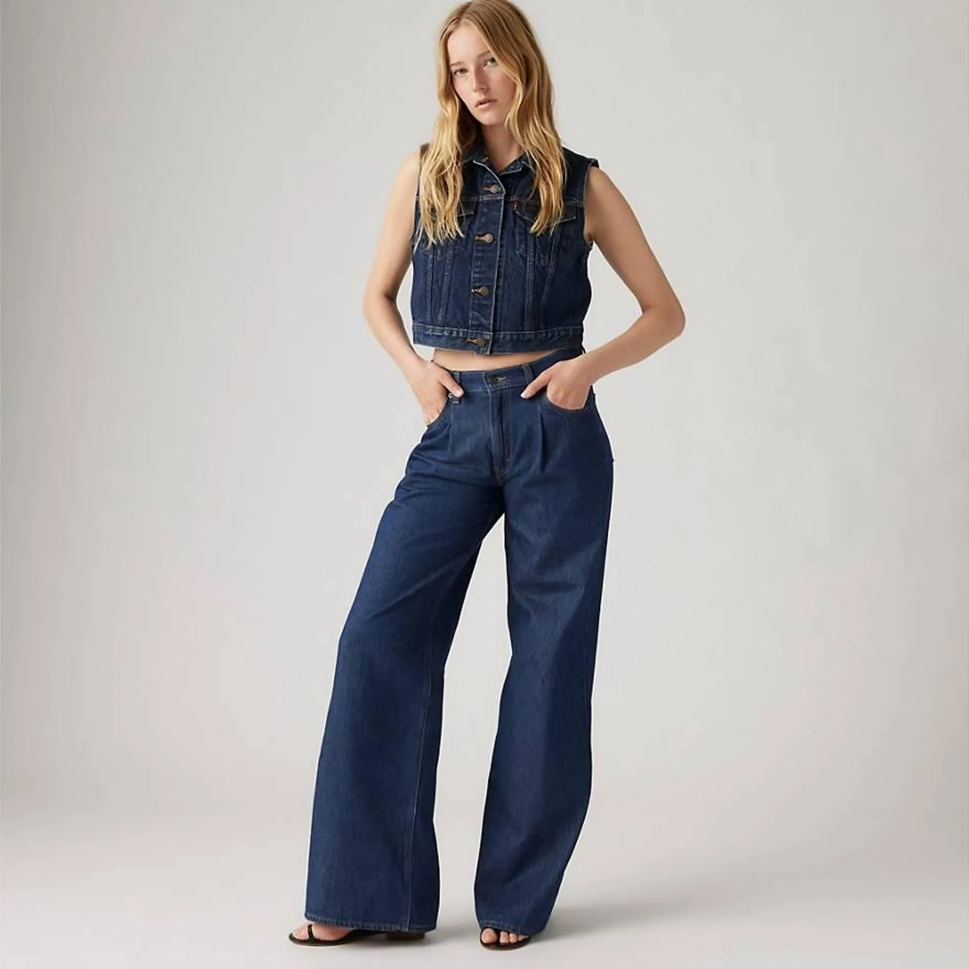 Baggy Dad Wide Leg Lightweight Jeans