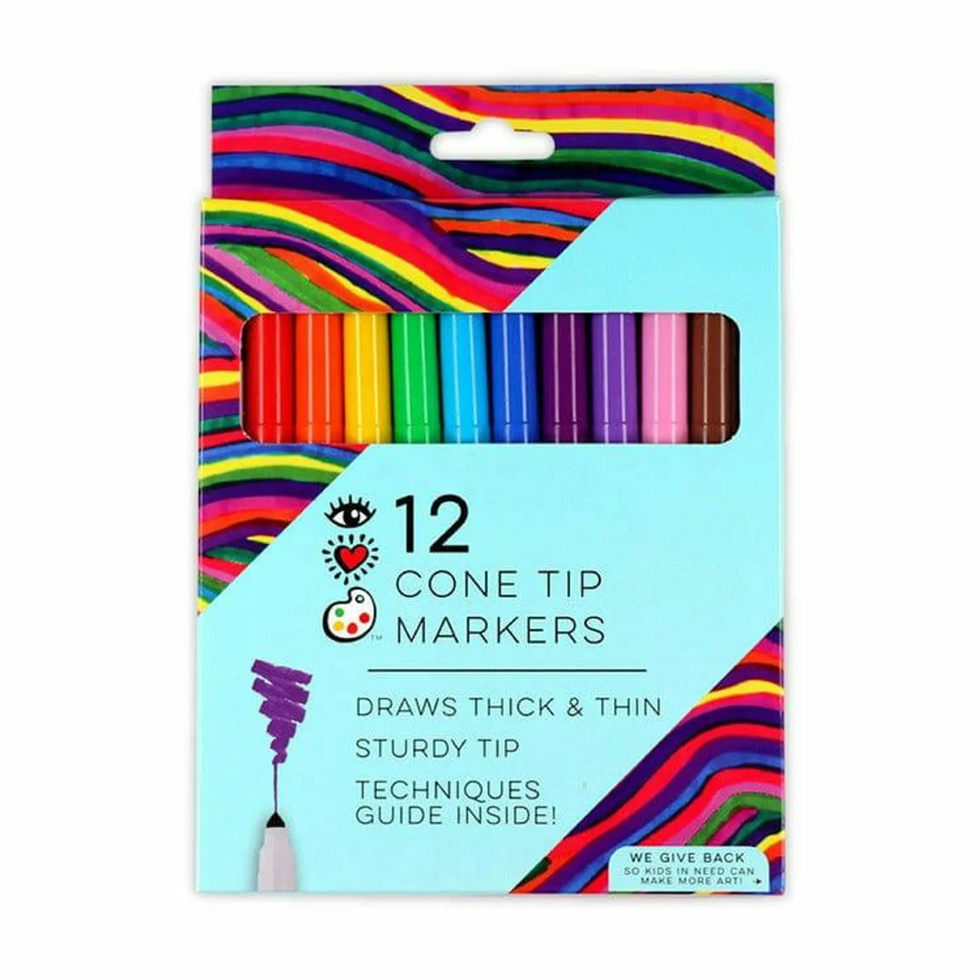 iHeartArt 12 Cone Tip Markers