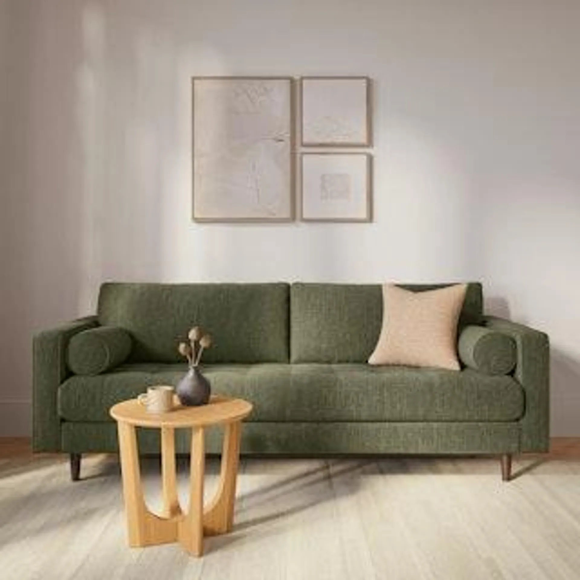 Sven 88" Tufted Sofa - Fir Green