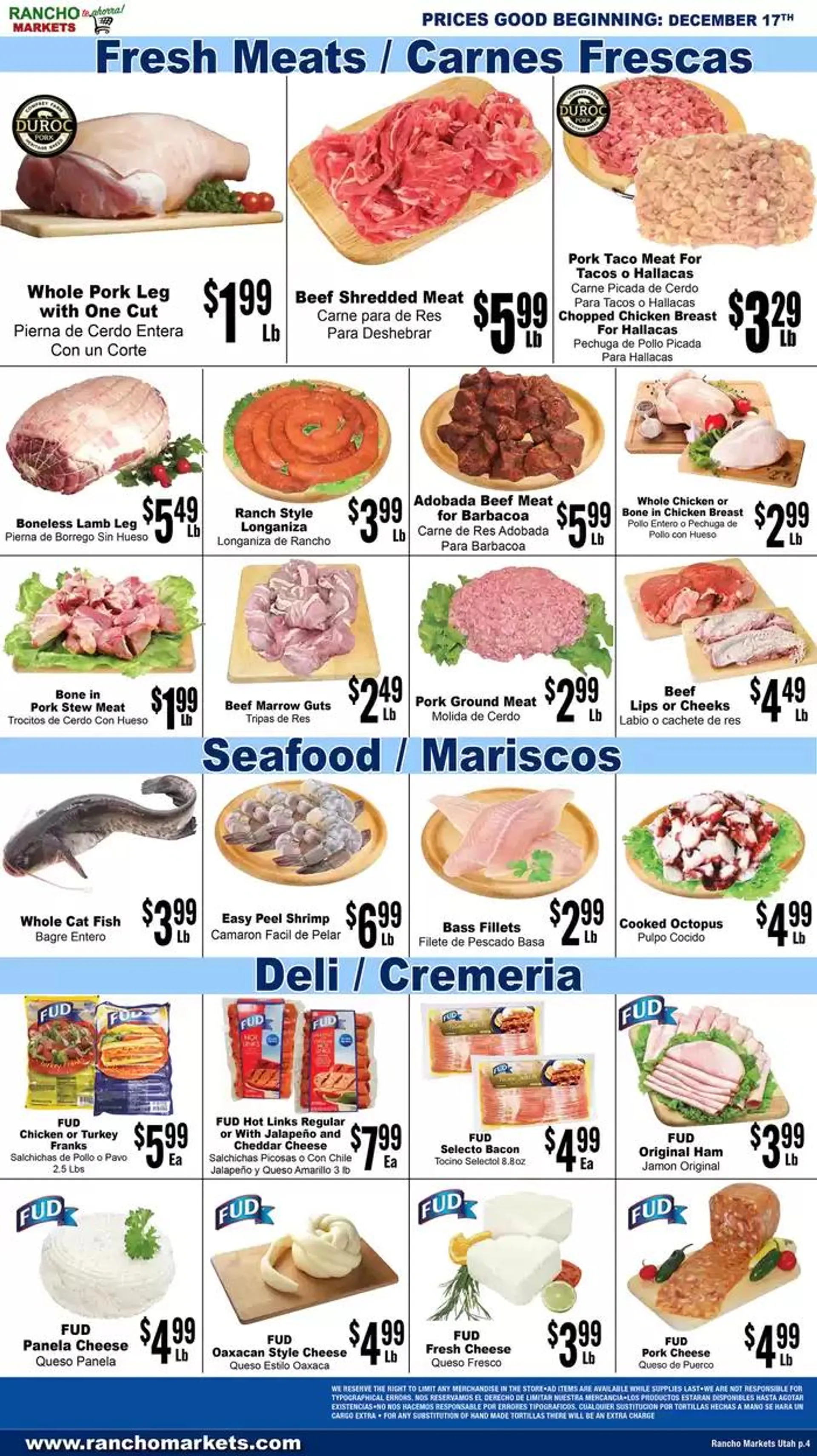 Weekly ad Flyer Rancho Markets from December 18 to January 1 2025 - Page 4