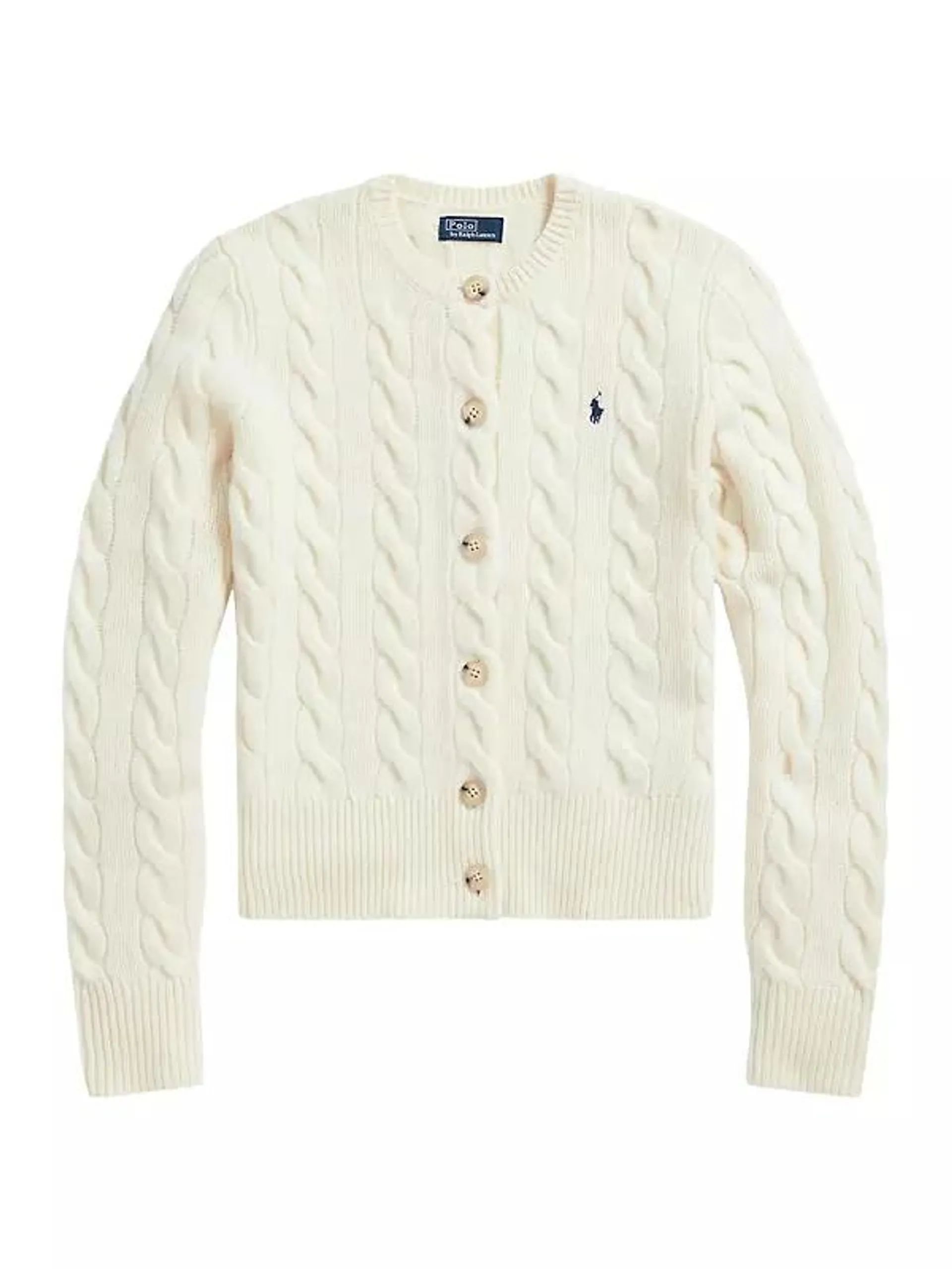 Cable-Knit Wool & Cashmere Cardigan