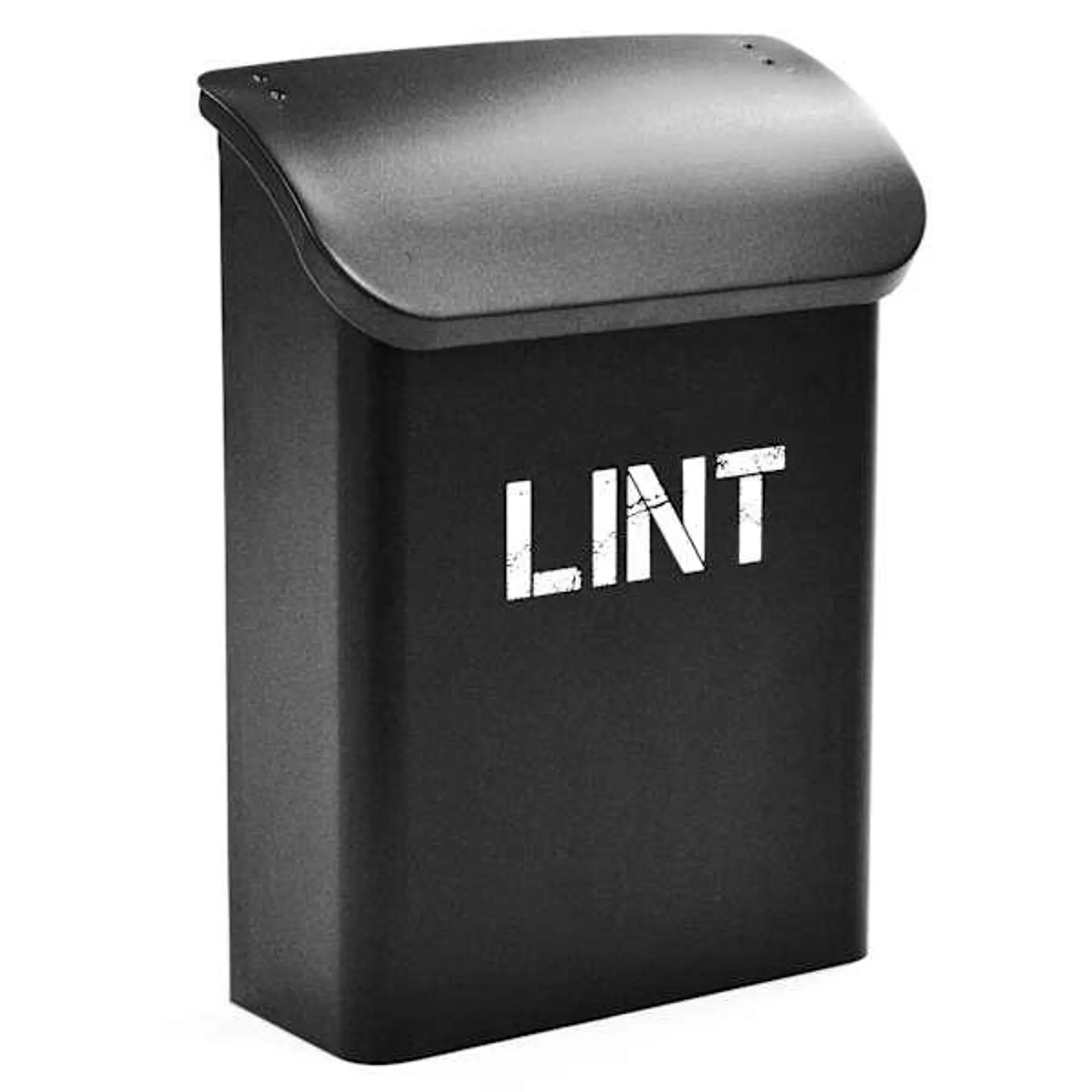 Black & White Metal Rectangle Lint Box