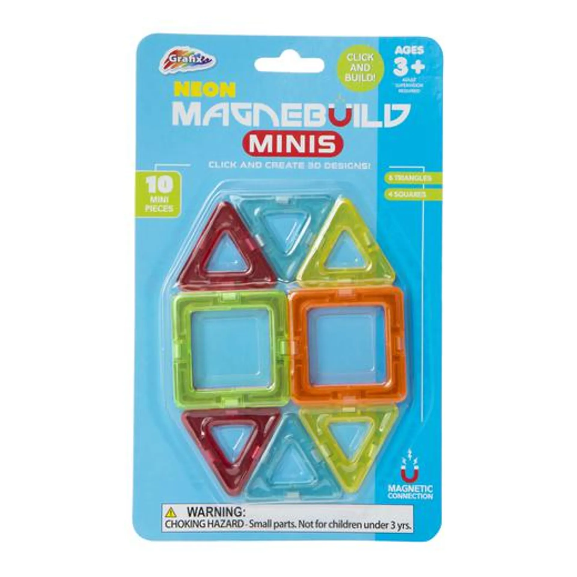 Magnebuilds Minis Magnetic Building Blocks 10-Piece