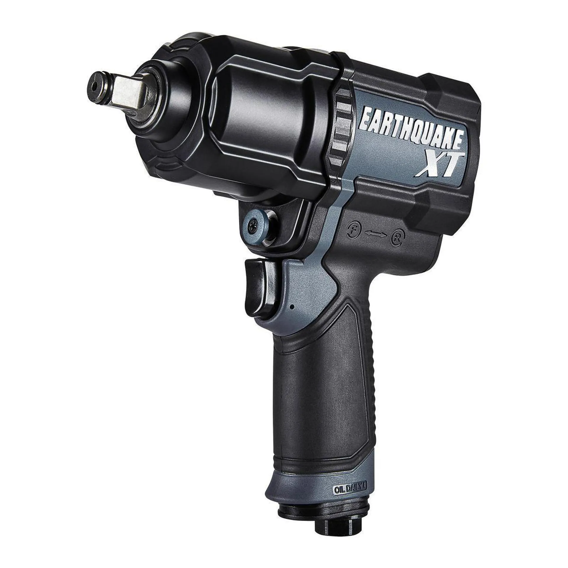 EARTHQUAKE XT 1/2 in. Composite Air Impact Wrench, Twin Hammer, 1200 ft-lbs, Gunmetal