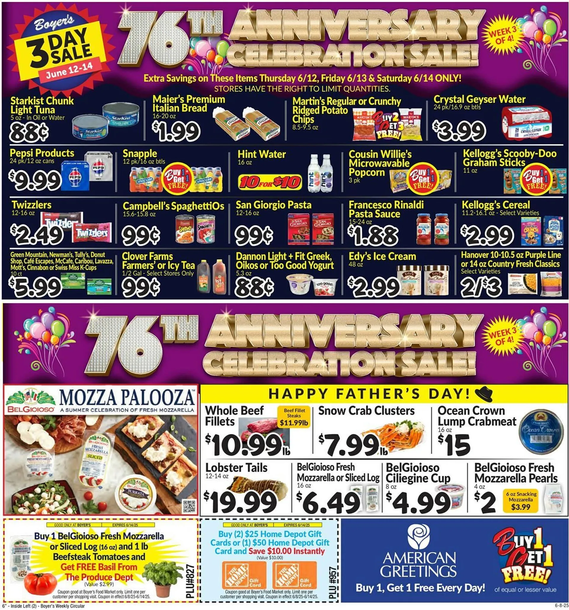 Weekly ad Boyer's Food Markets Weekly Ad from June 8 to June 14 2025 - Page 1