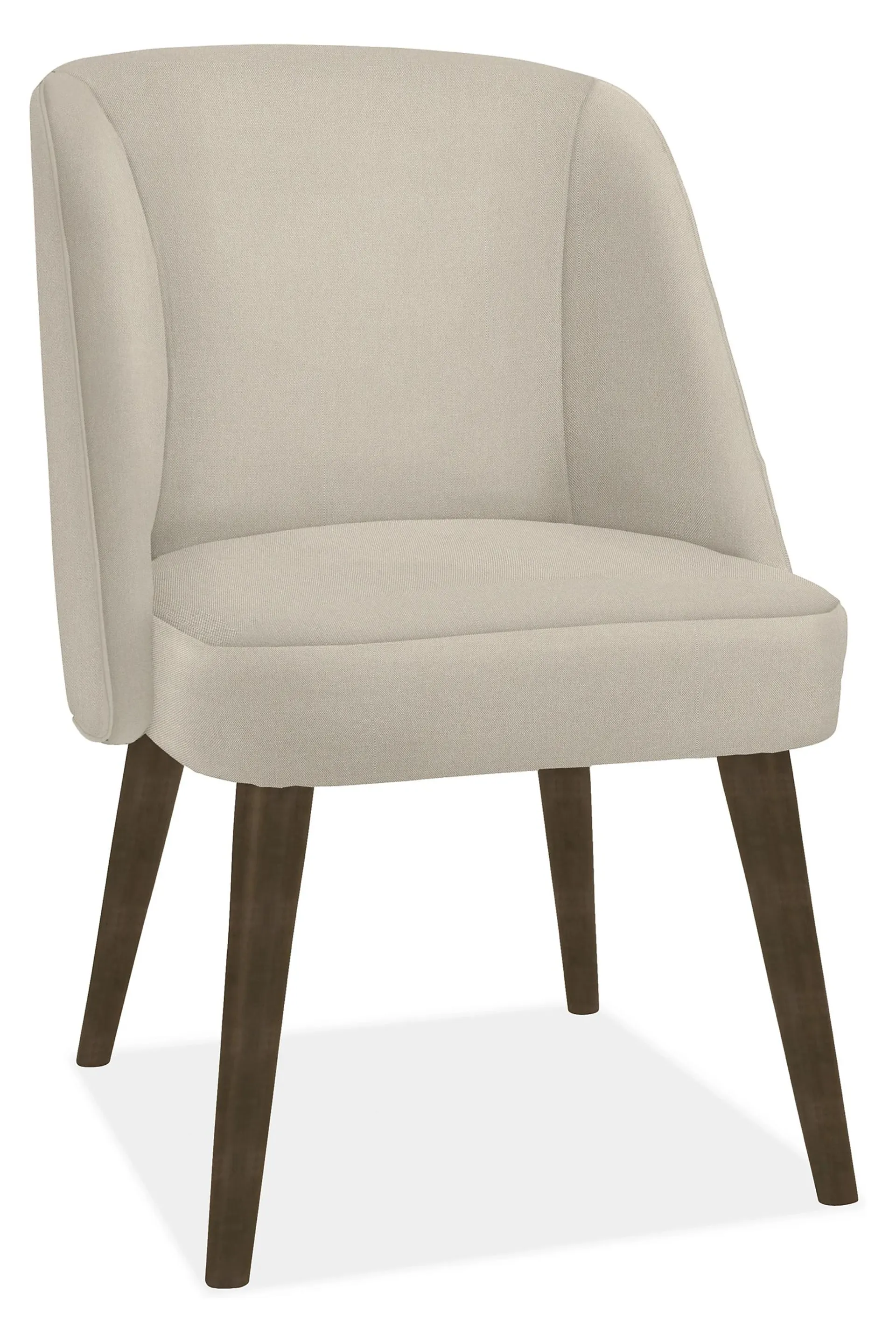 Cora Side Chair in Dawson Bone with Charcoal Legs