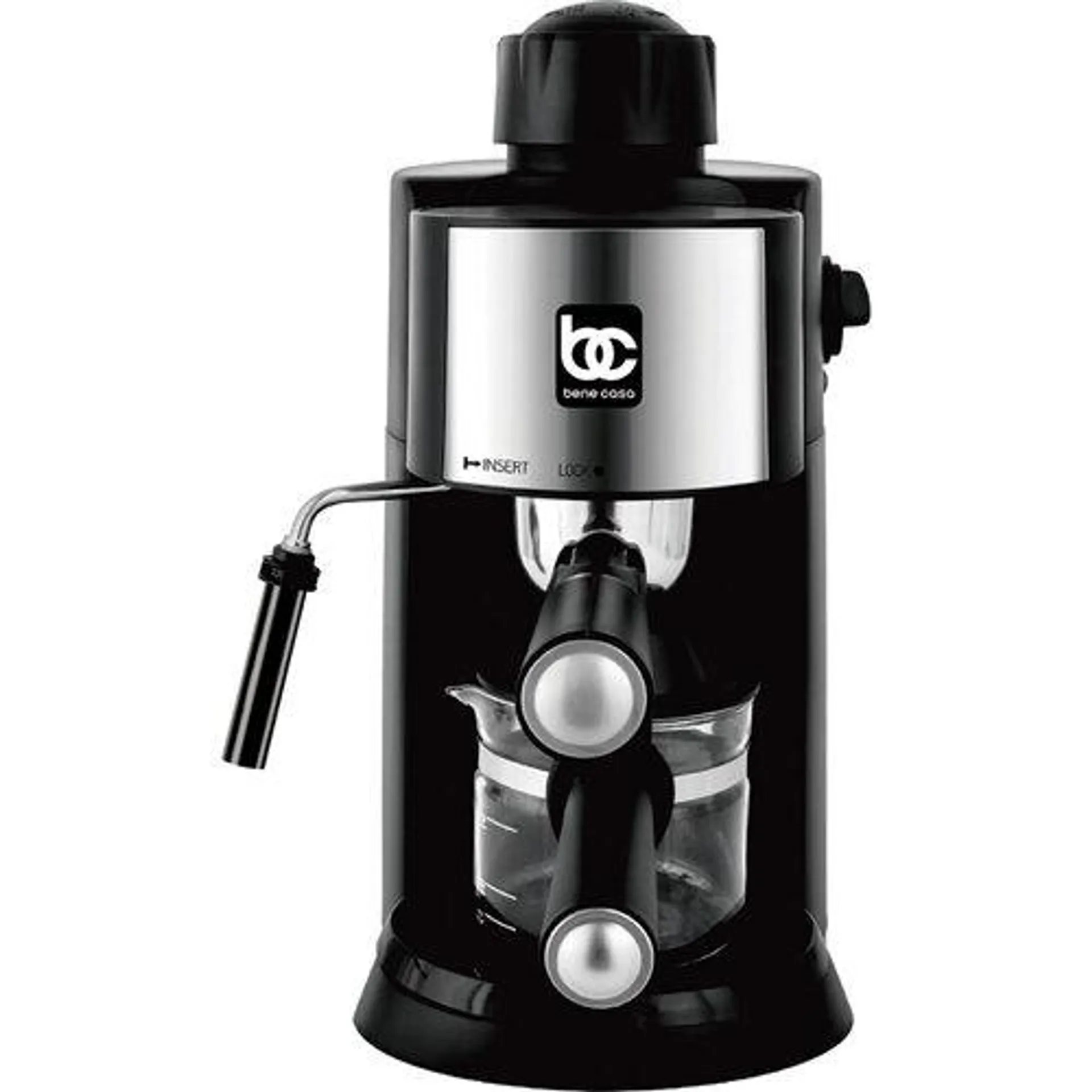 - 4-Cup Espresso Maker - Black