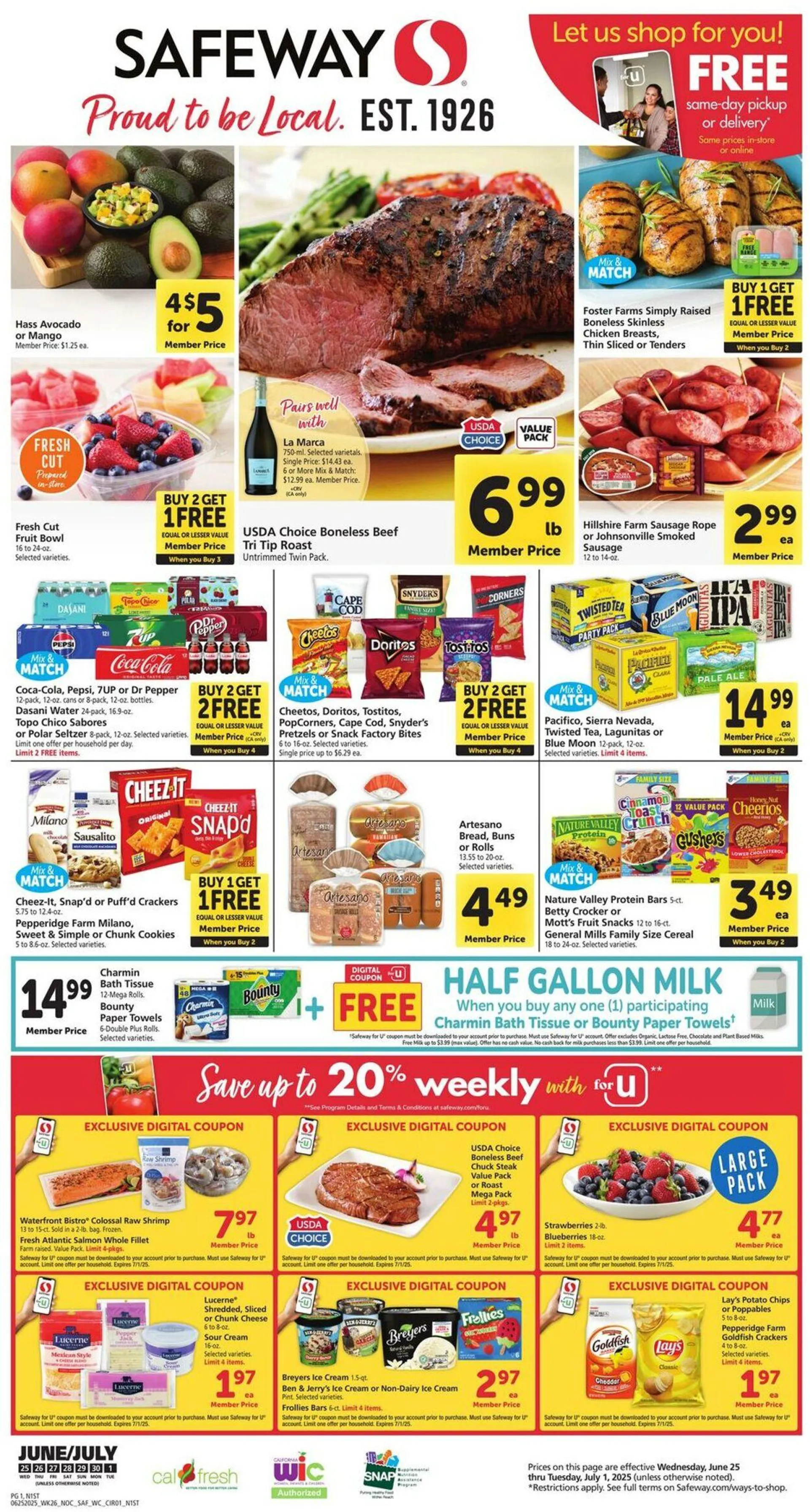 Weekly ad Safeway Current weekly ad from June 25 to July 1 2025 - Page 1