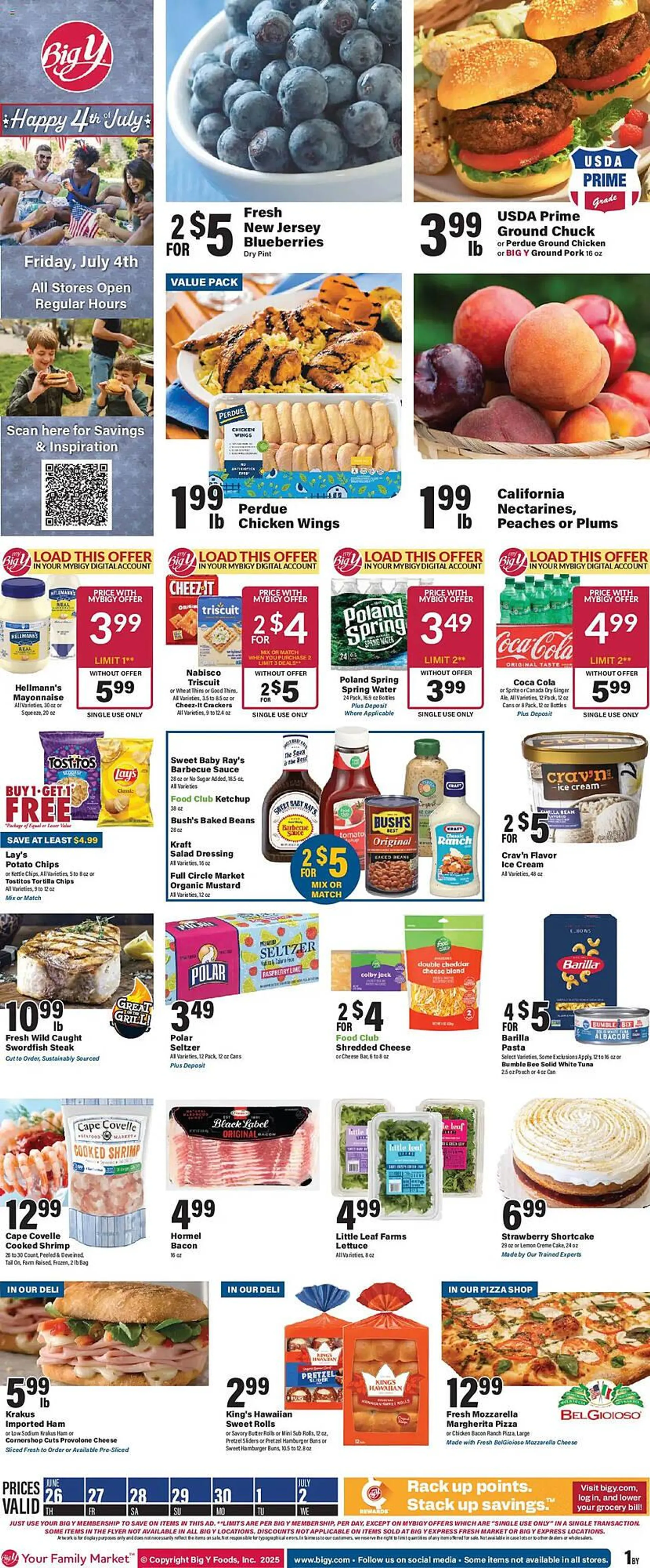 Weekly ad Big Y Weekly Ad from June 26 to July 2 2025 - Page 1
