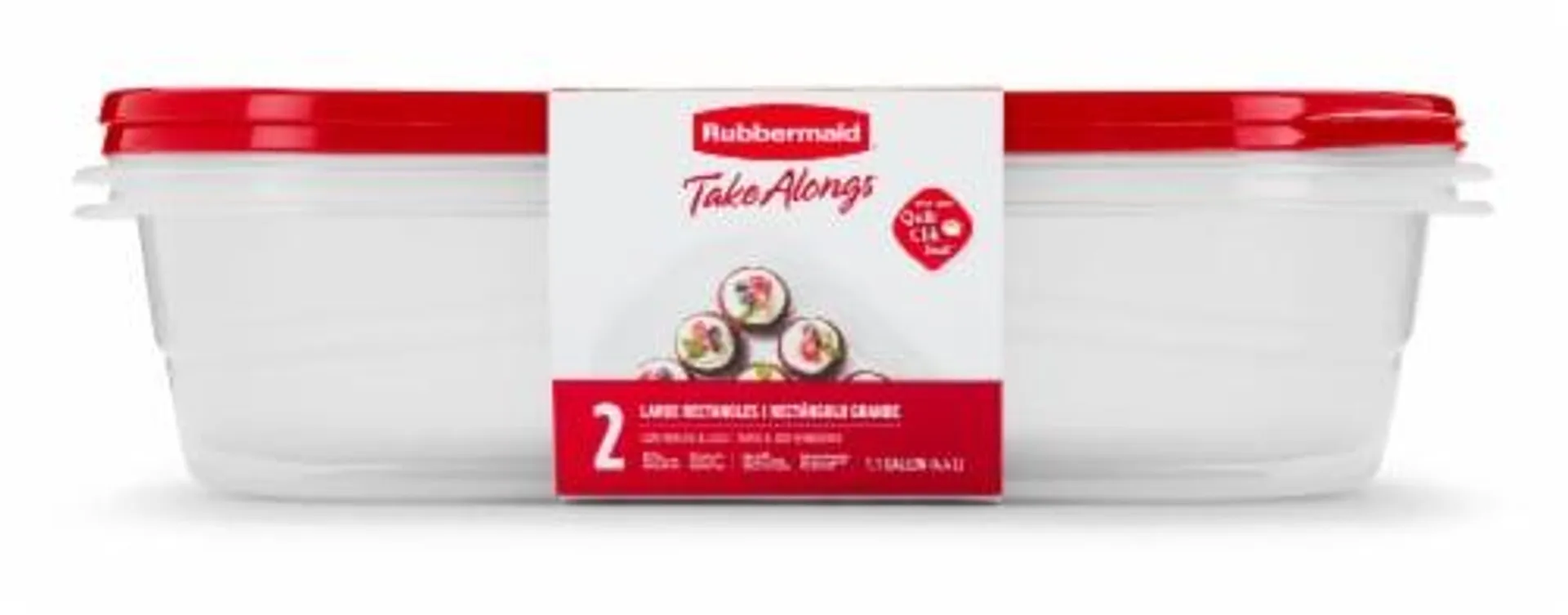 Rubbermaid® TakeAlongs® Rectangle BPA-Free Plastic Food Storage Container - 2 Pack