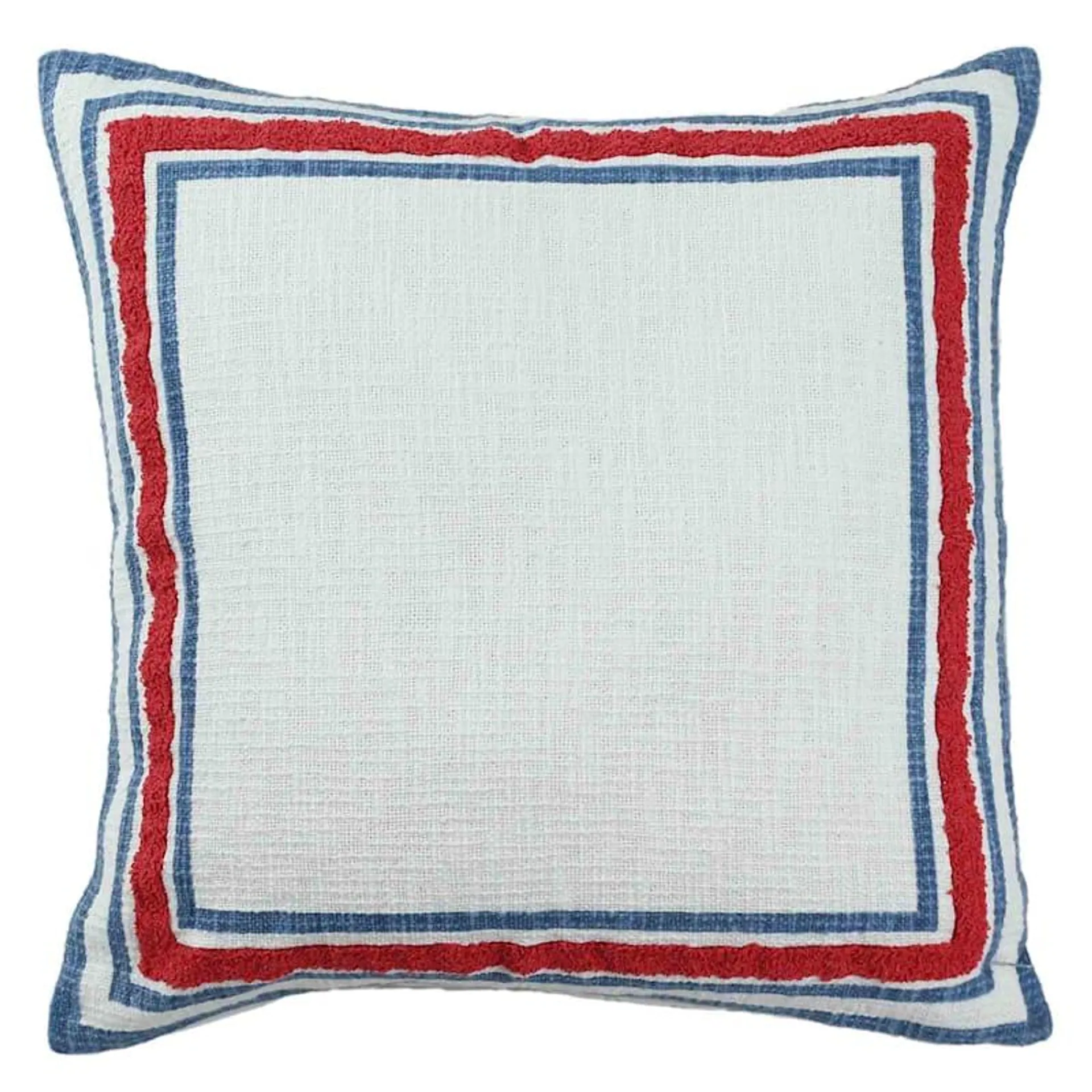 Red, White & Blue Striped Woven Throw Pillow, 18"