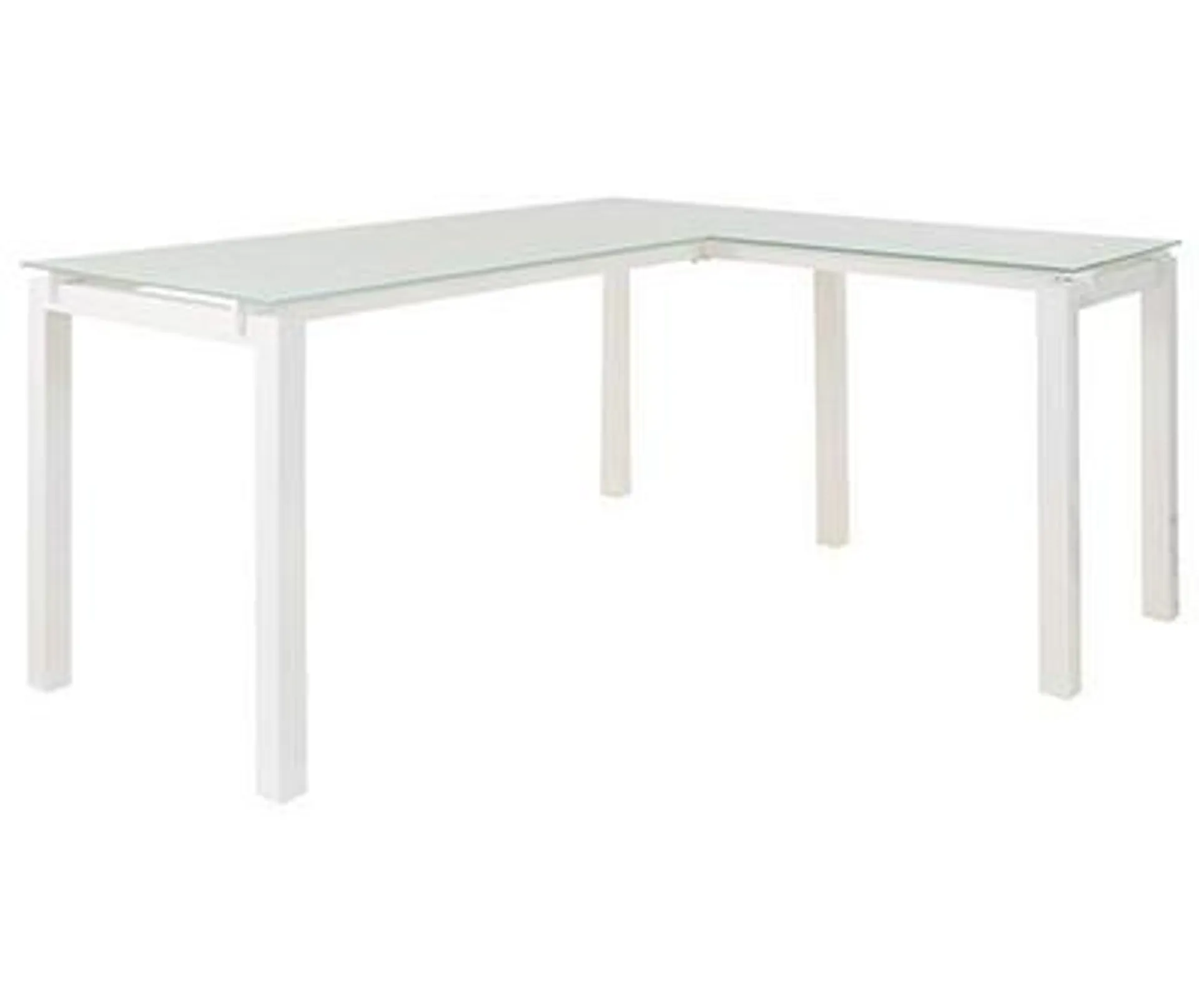 Baraga White L-Shaped Corner Desk