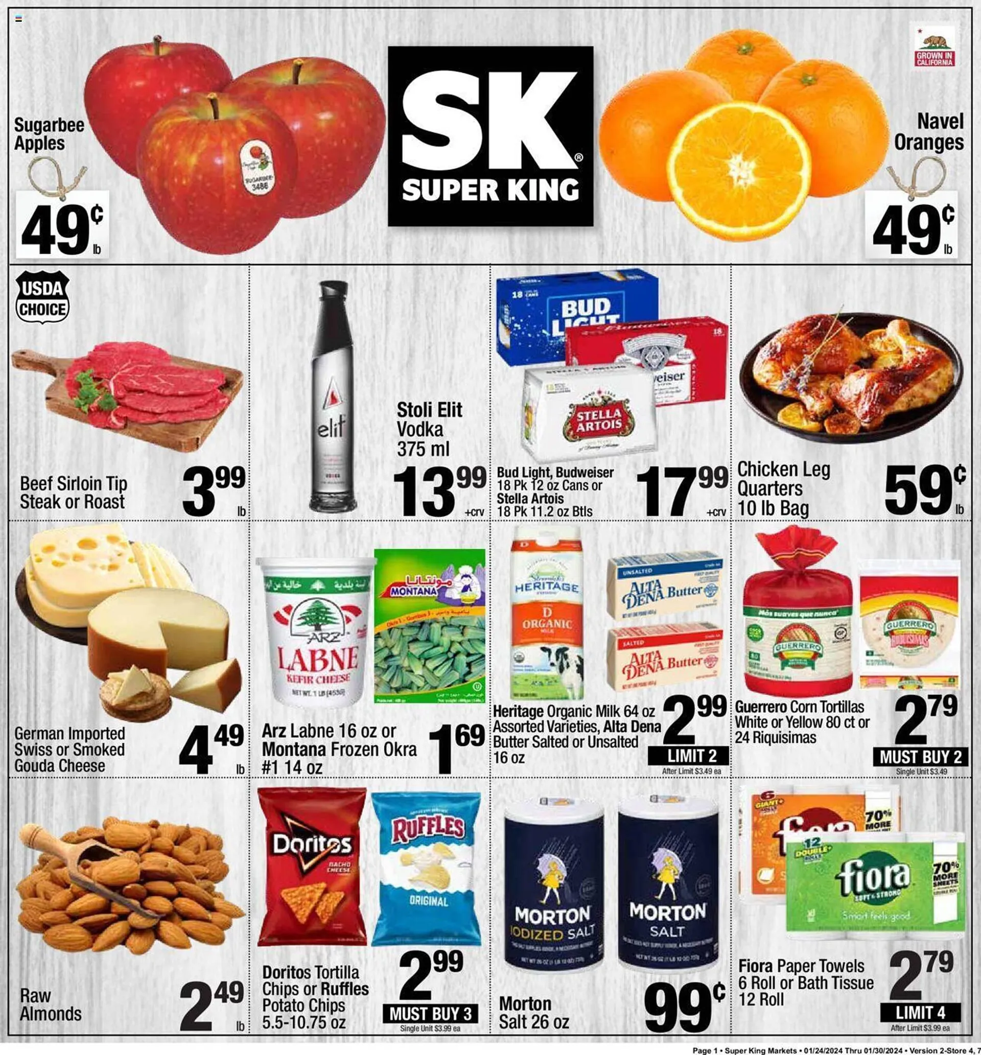 Weekly ad Super King Markets Weekly Ad from January 24 to January 30 2024 - Page 1