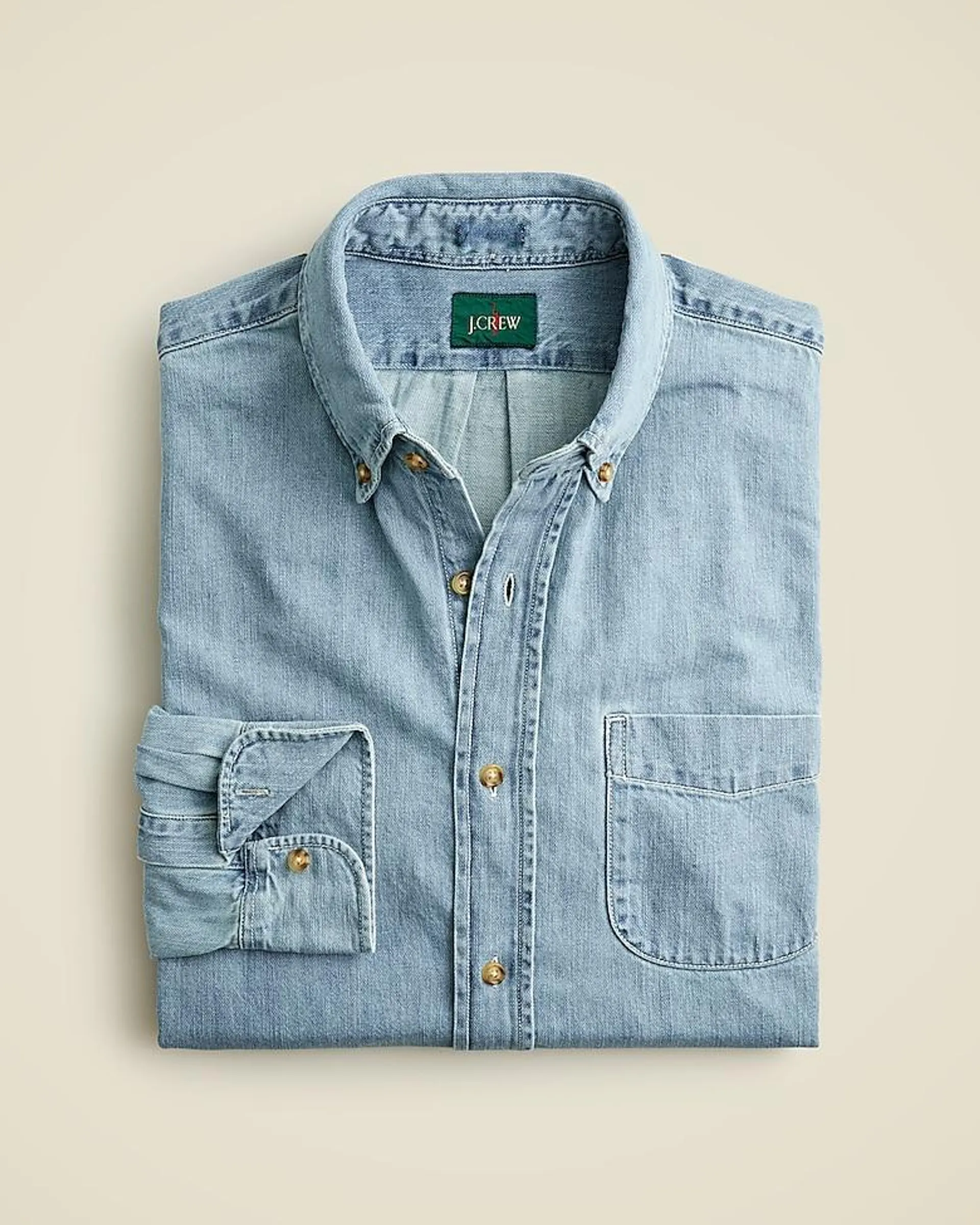 Giant-fit midweight denim shirt