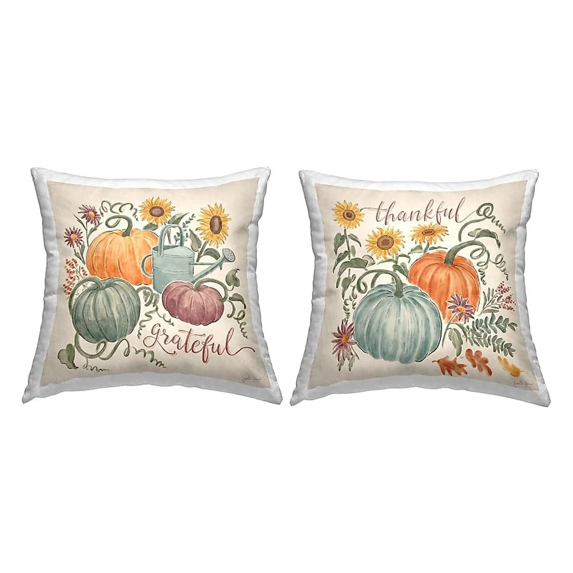 Stupell Industries 2-Piece 18-in x 18-in Multi-color Indoor Decorative Pillow