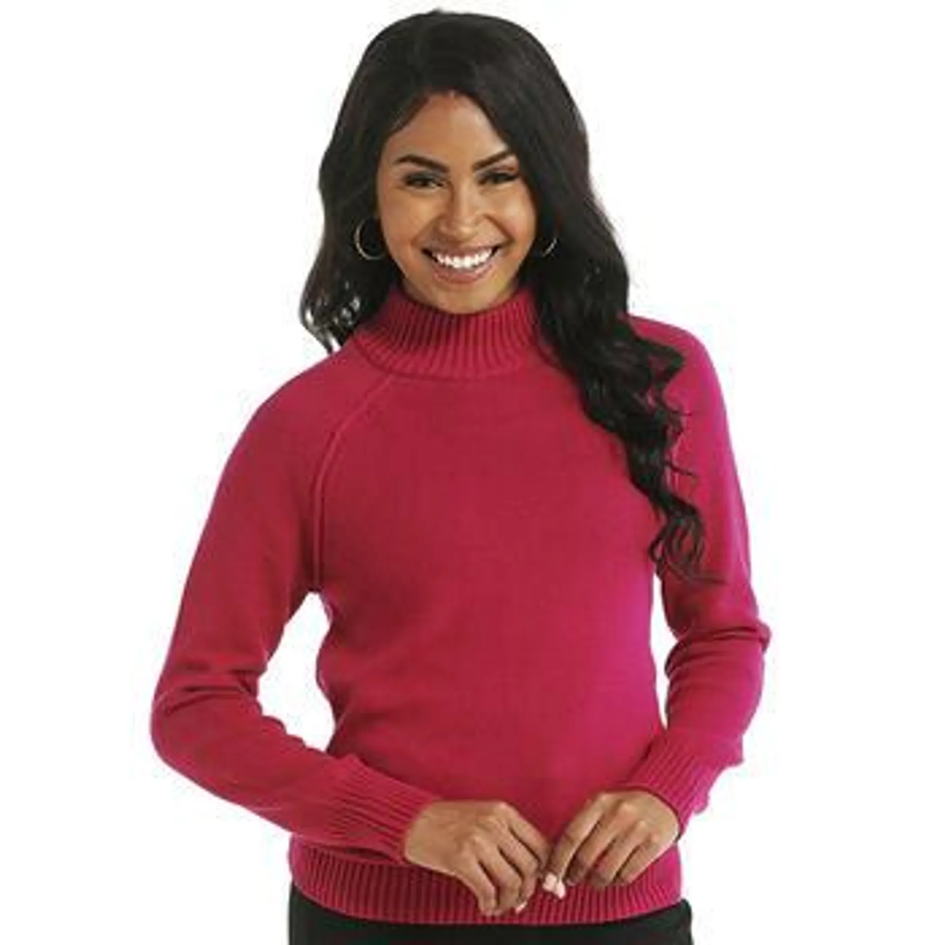 Womens 89th & Madison Long Sleeve Mock Neck Sweater