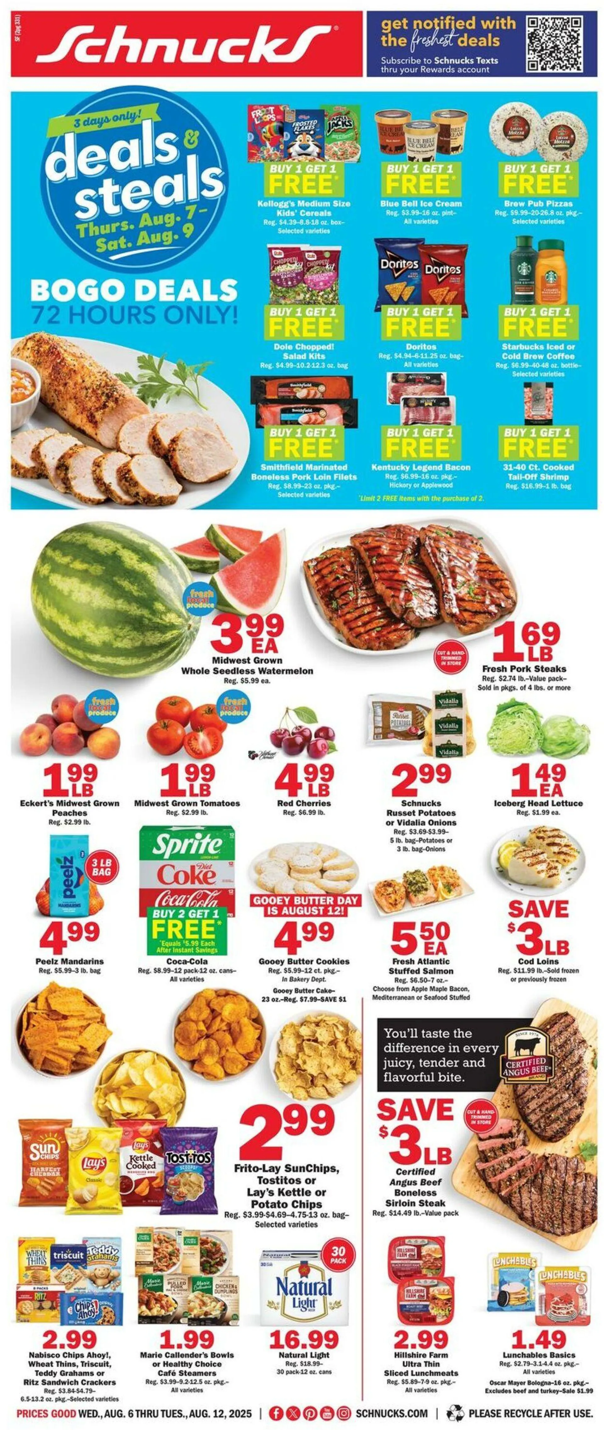 Weekly ad Schnucks Current weekly ad from August 6 to August 12 2025 - Page 1