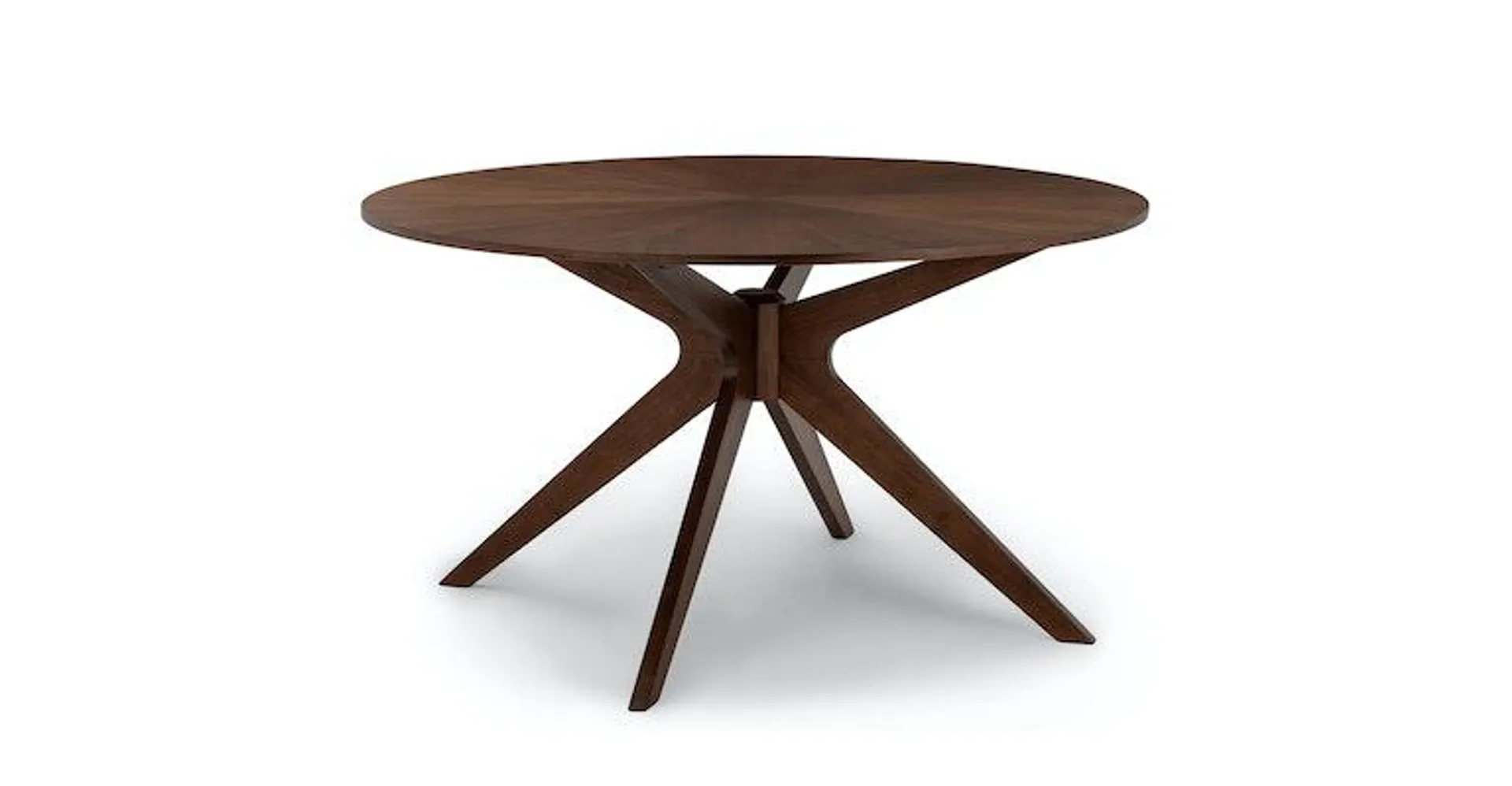 Conan Walnut Round Dining Table