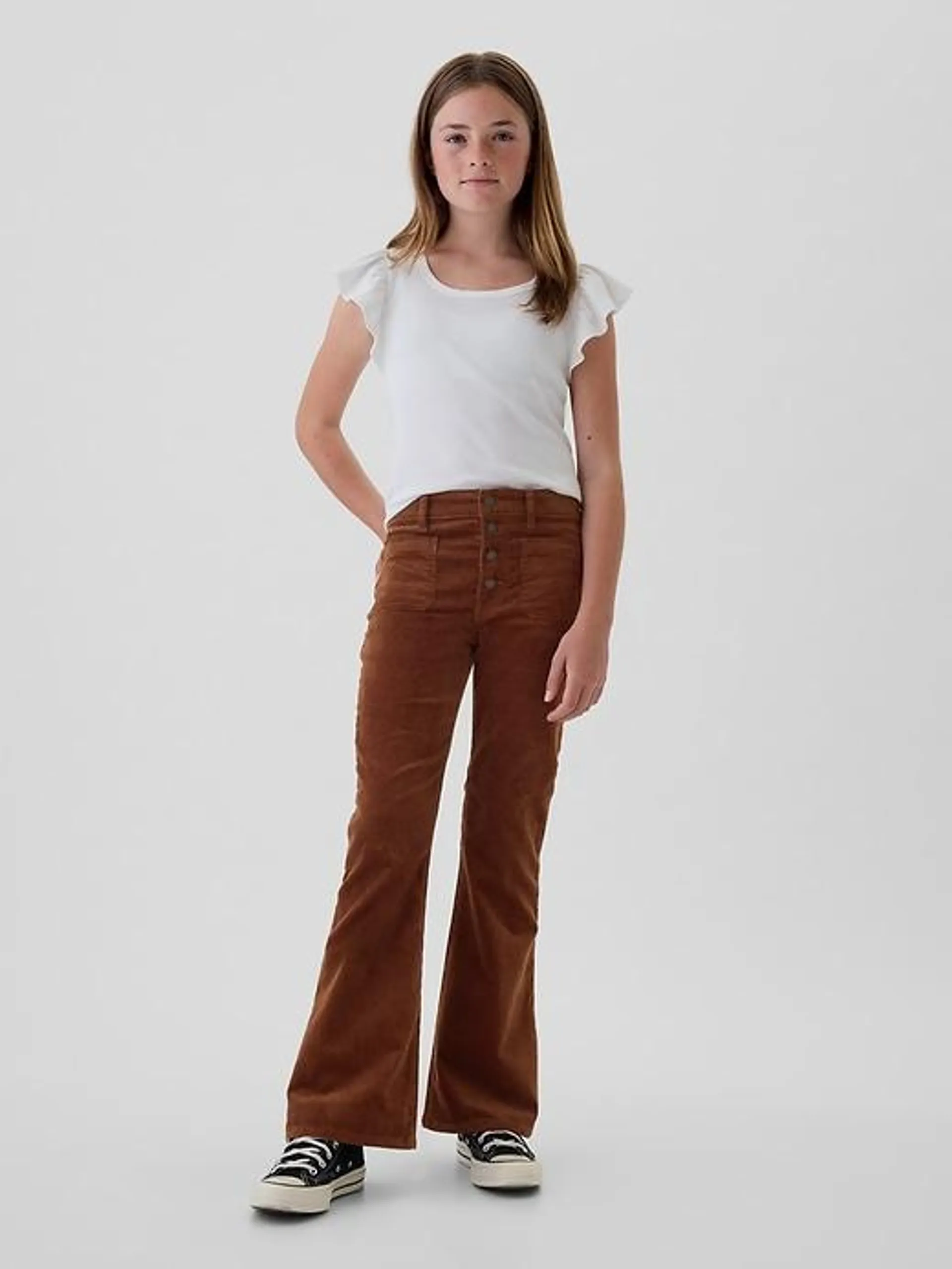 Kids High Rise Corduroy '70s Flare Pants