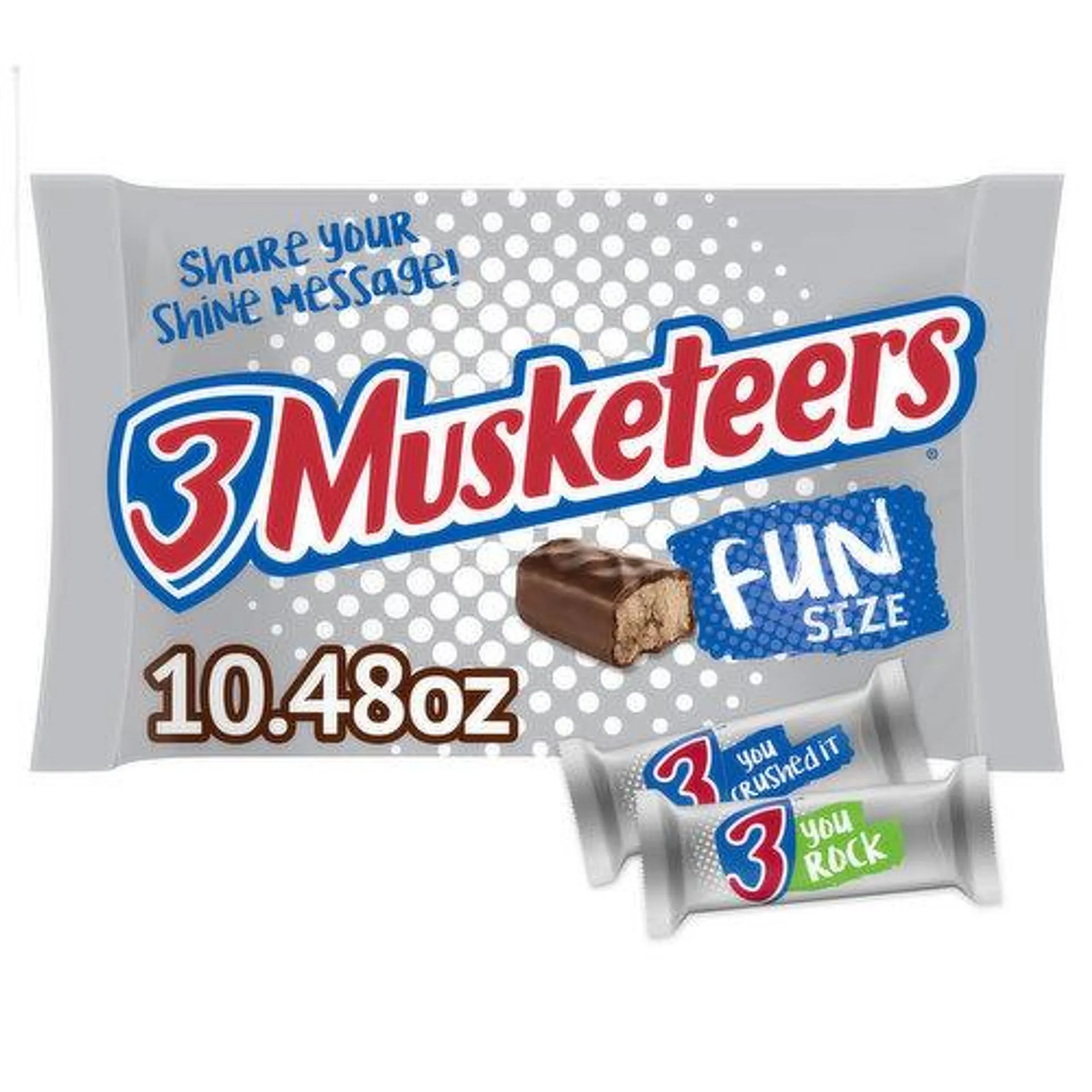 3 Musketeers Candy Bars, Fun Size - 10.48 Each