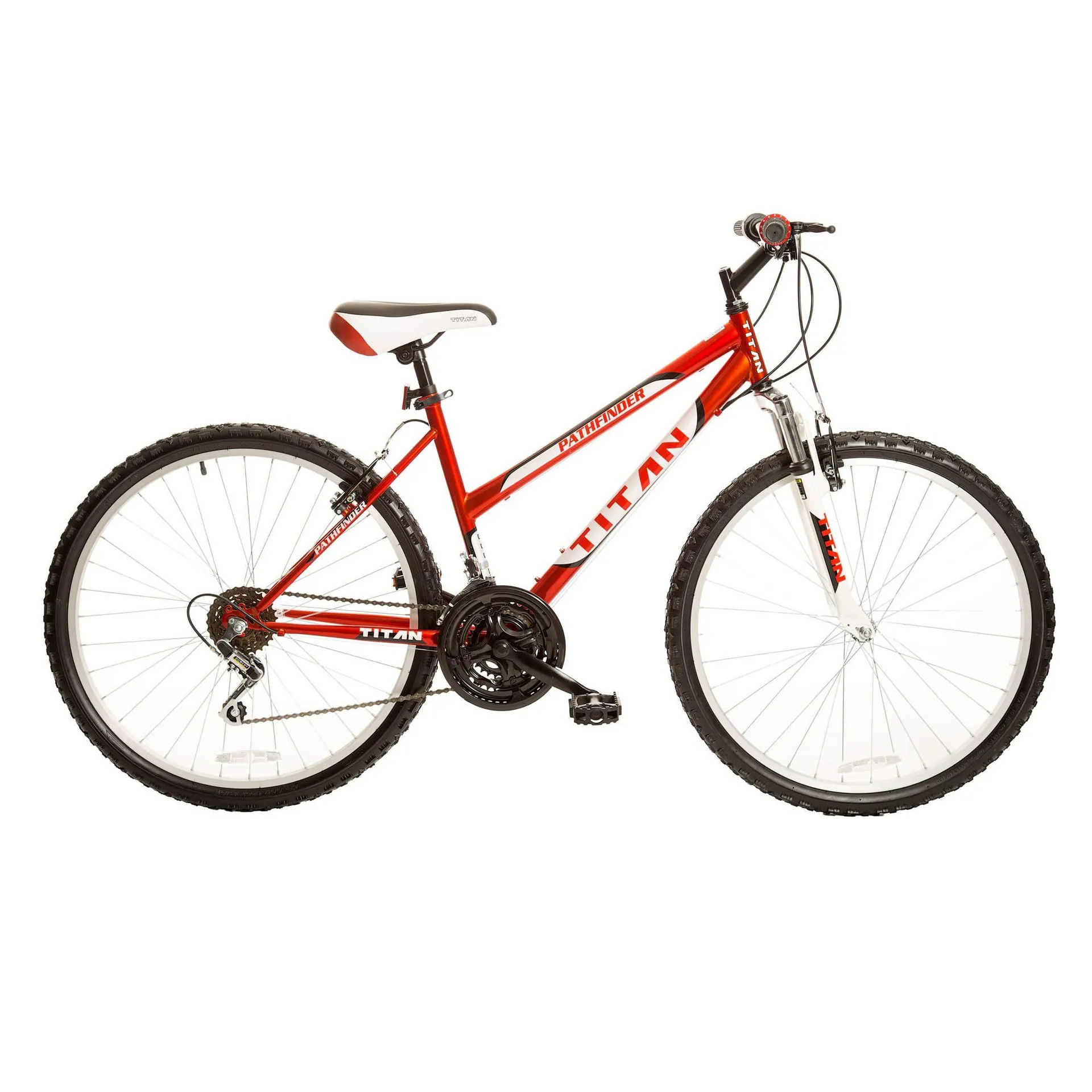 Titan Pathfinder Women's 26" 18-Speed All-Terrain Mountain Bike - Red