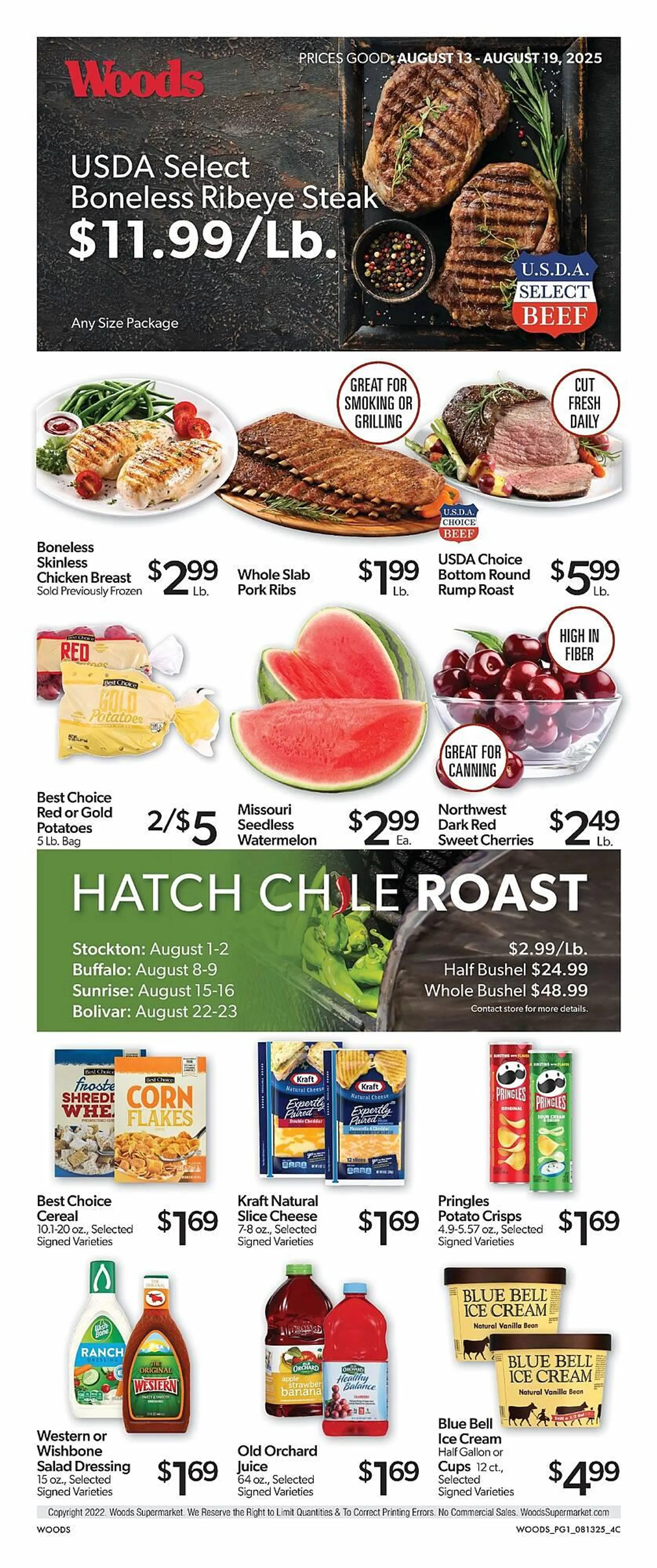 Weekly ad Woods Supermarket Weekly Ad from August 13 to August 19 2025 - Page 1