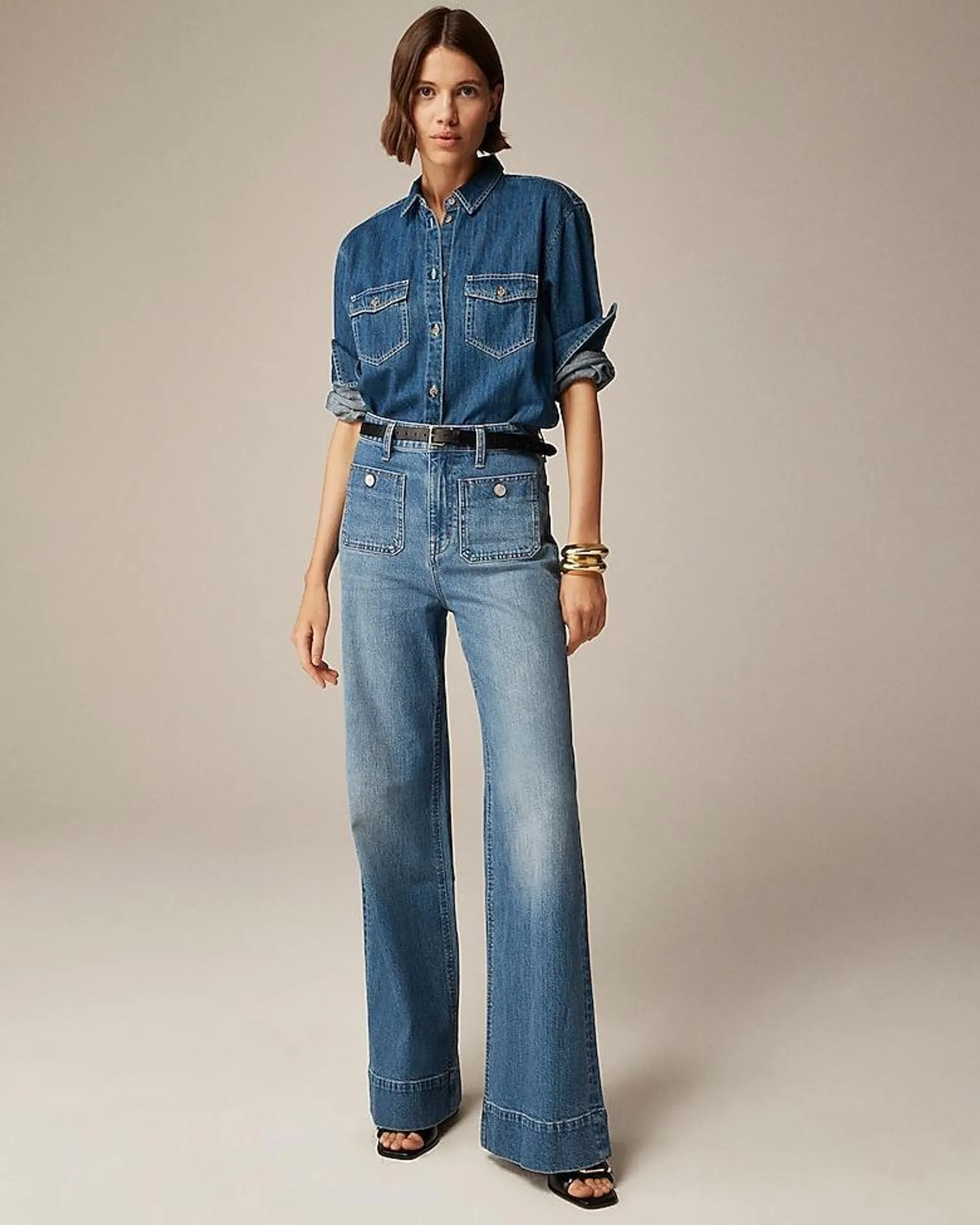 High-rise Sailor denim trouser in 1996 semi-stretch