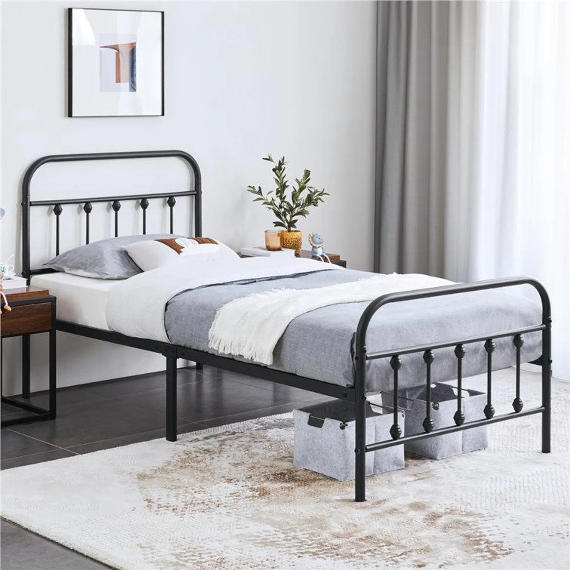 Platform Bed Frame/Mattress Foundation/No Box Spring Needed