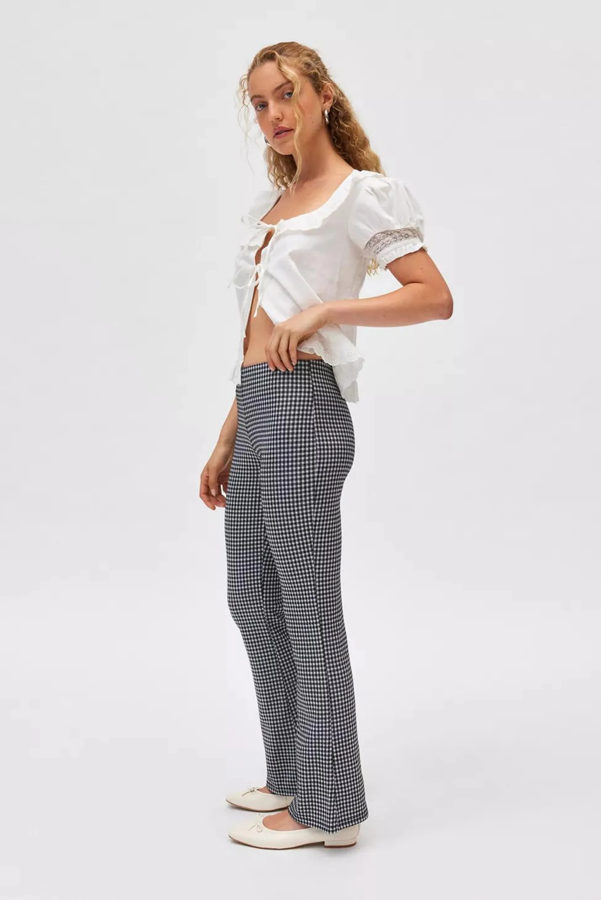 Silence + Noise Bella Jacquard Print Pant