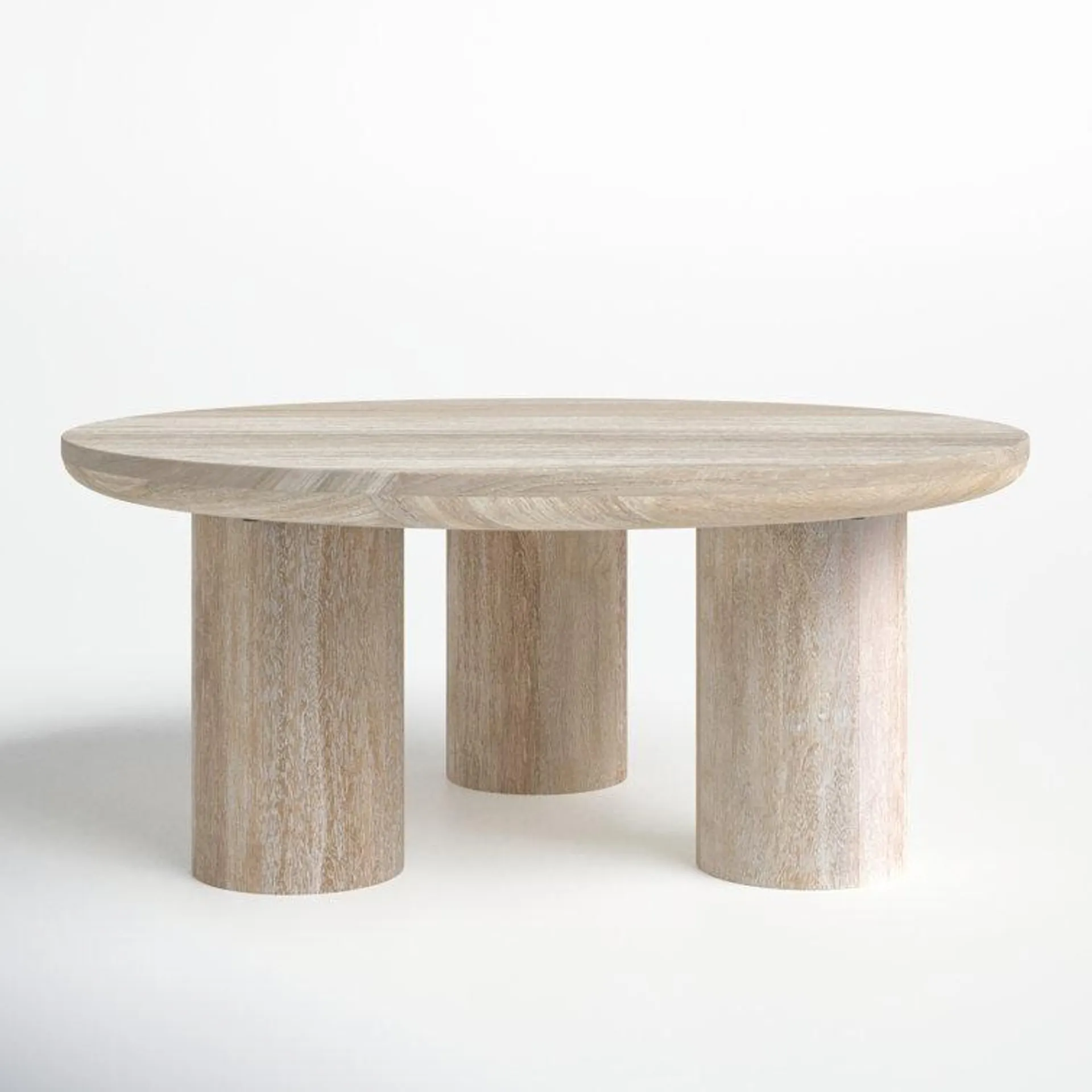 Columnia Solid Wood 3 Legs Coffee Table