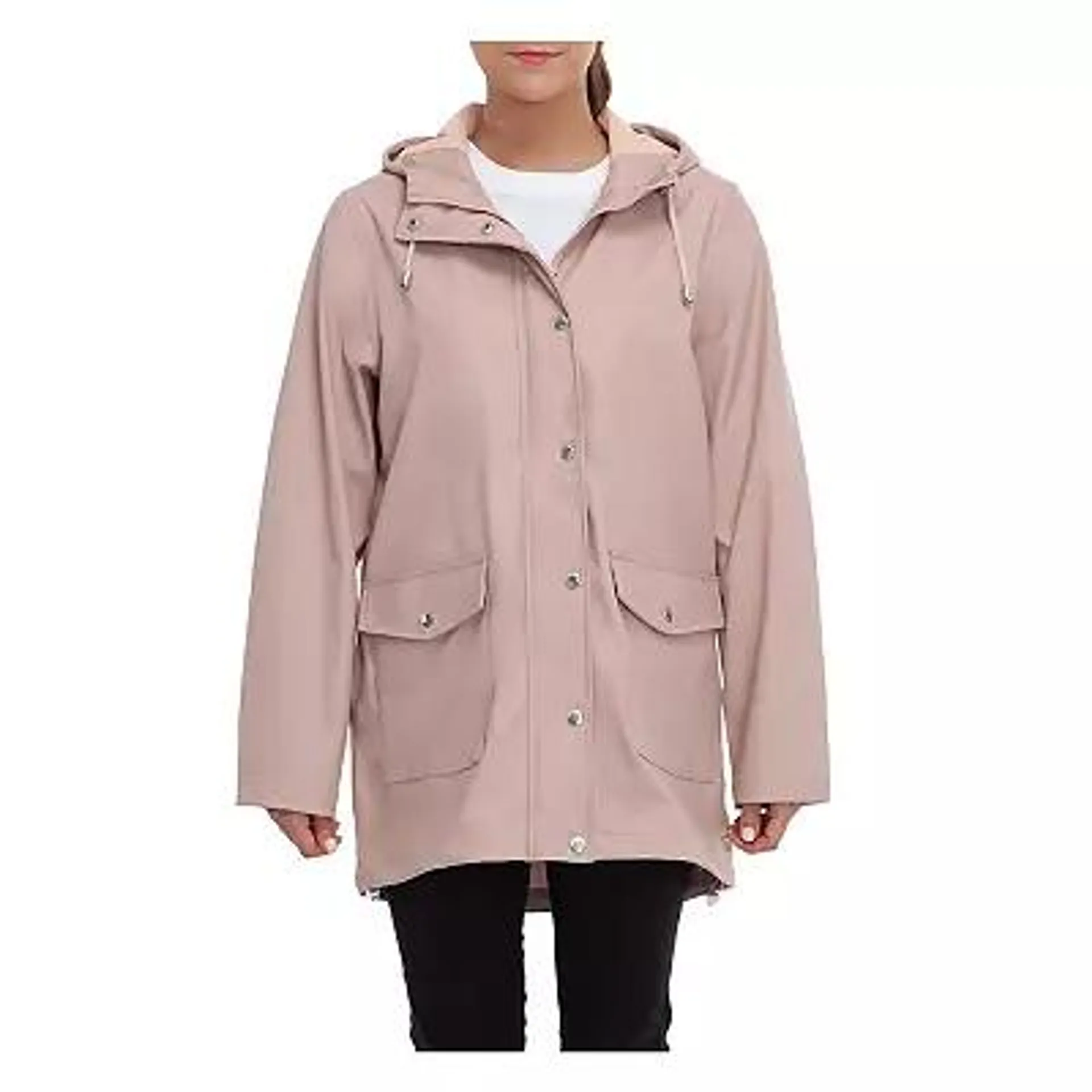 Women's Rokka&Rolla Waterproof Rain Coat Rubberized Jacket