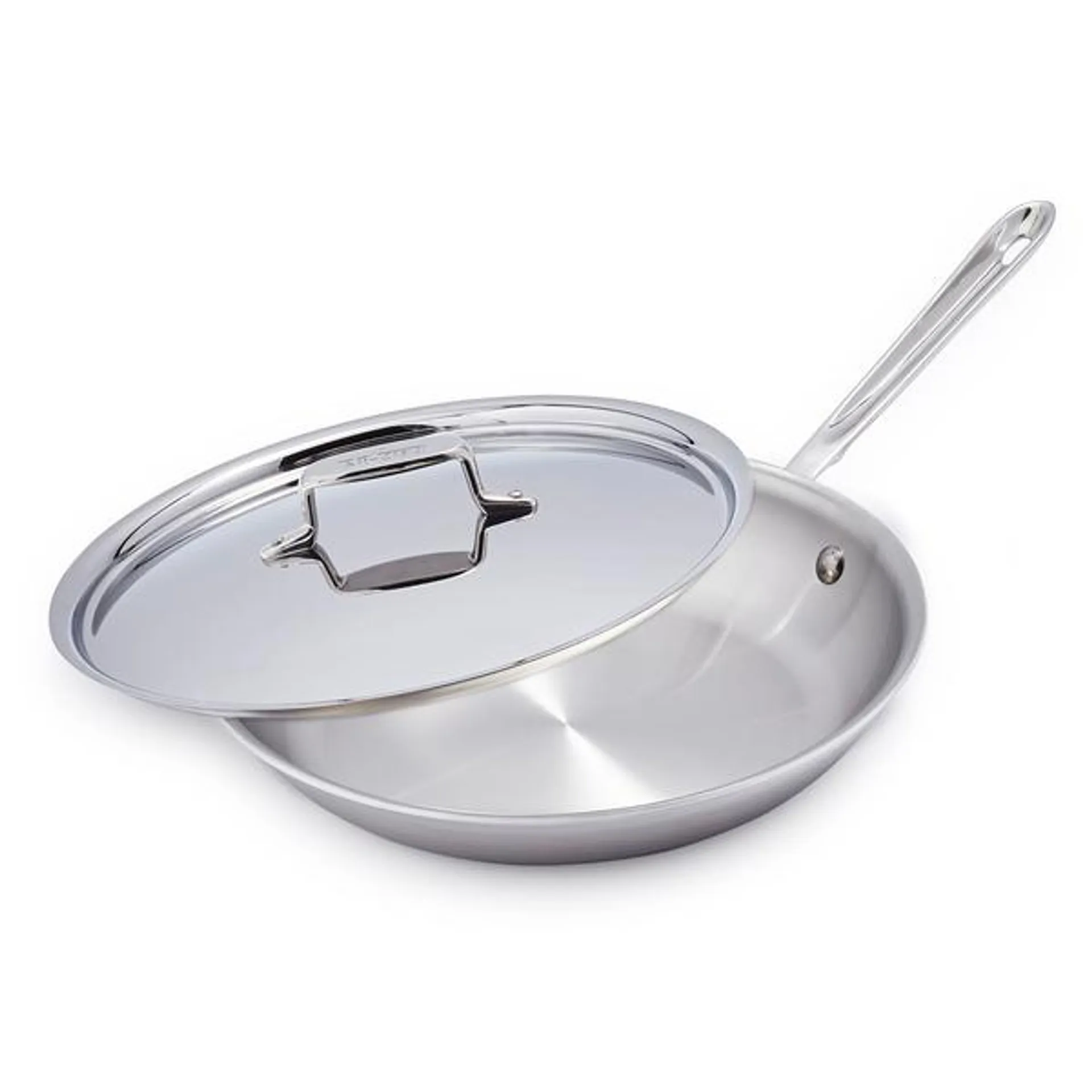 All-Clad d5 Brushed Stainless Steel Skillet with Lid, 12"