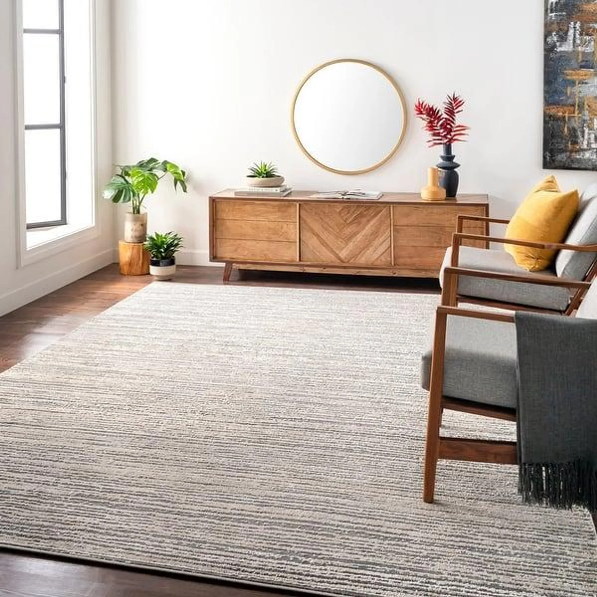 Livabliss Tranquil Modern Grey and Taupe Area Rug