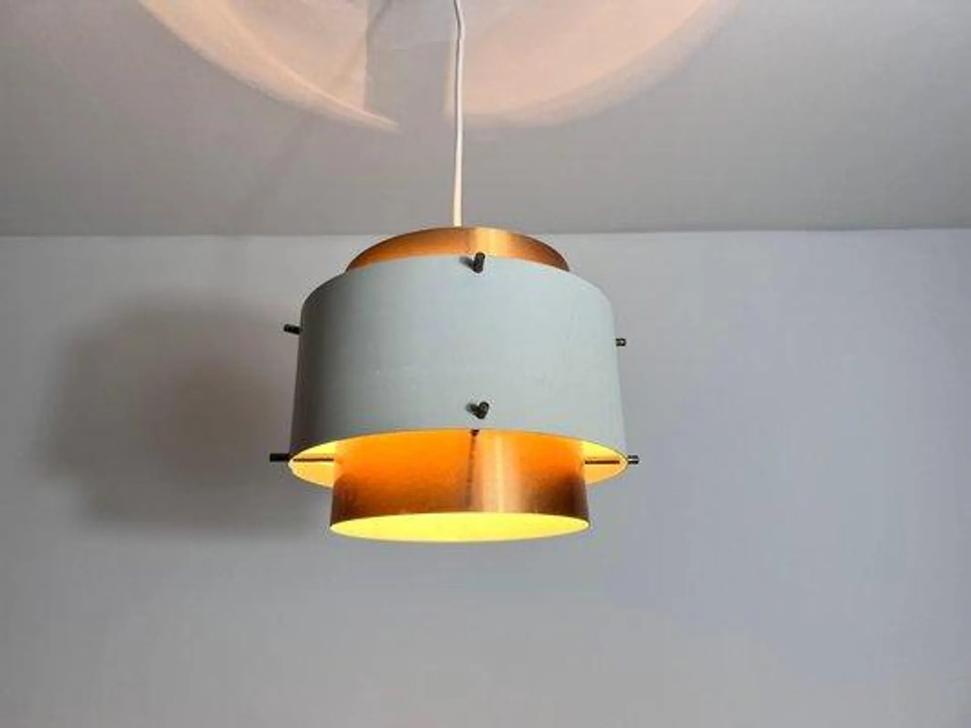 Danish Metal Pendant Lamp, 1970s