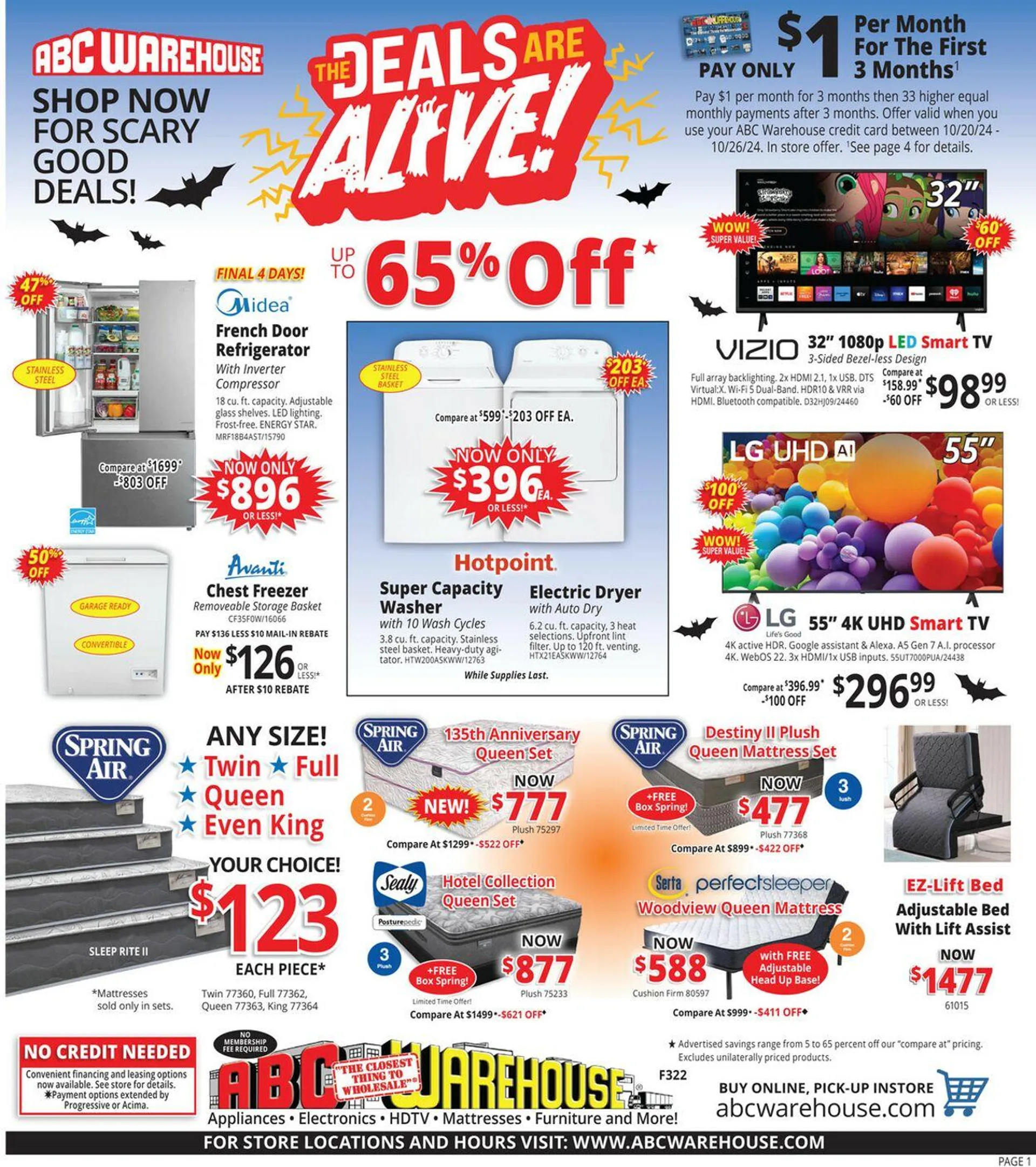 Weekly ad ABC Warehouse Current weekly ad from October 20 to October 26 2024 - Page 1