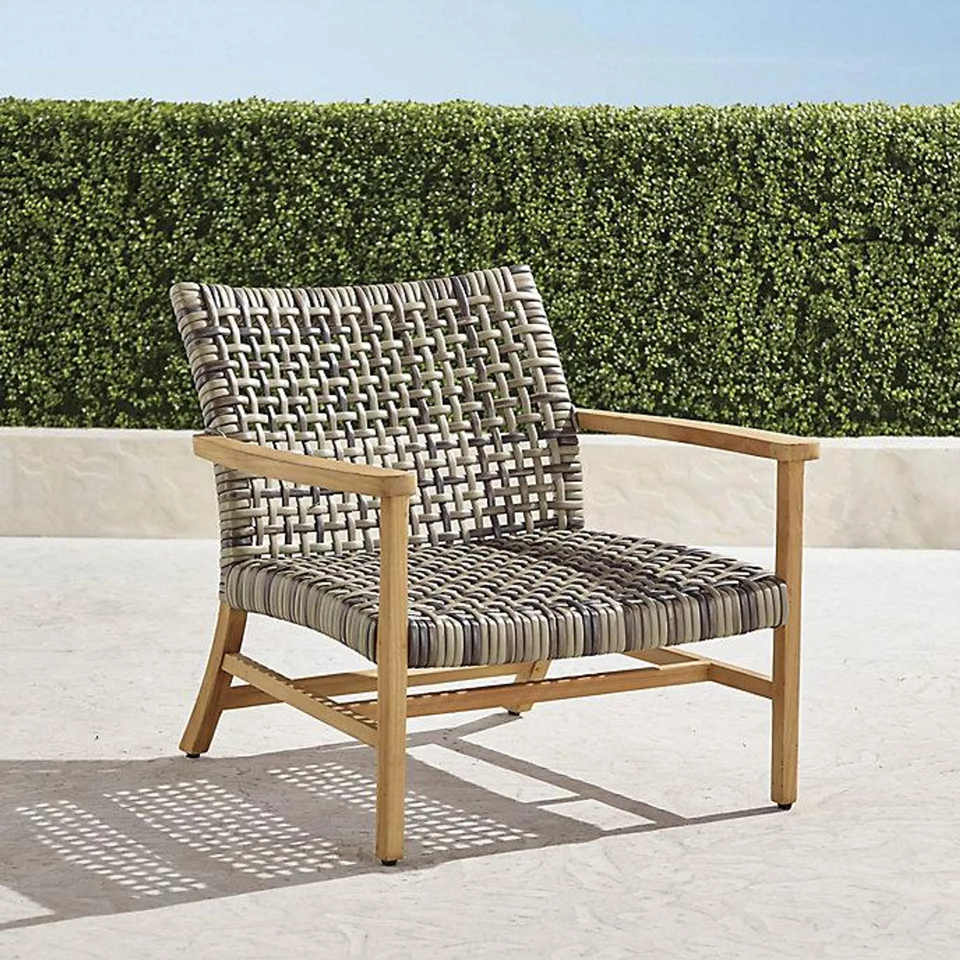 Isola Lounge Chair in Natural Teak & Driftwood Wicker