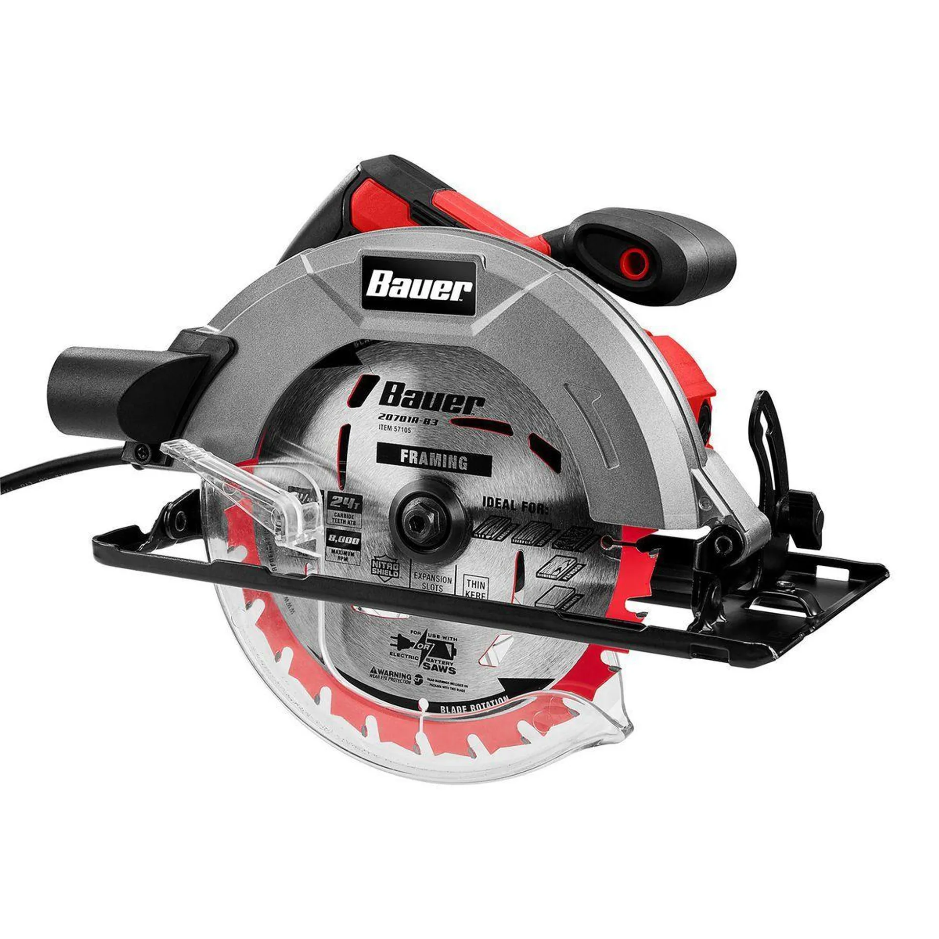 BAUER 14 Amp, 7-1/4 in. Circular Saw