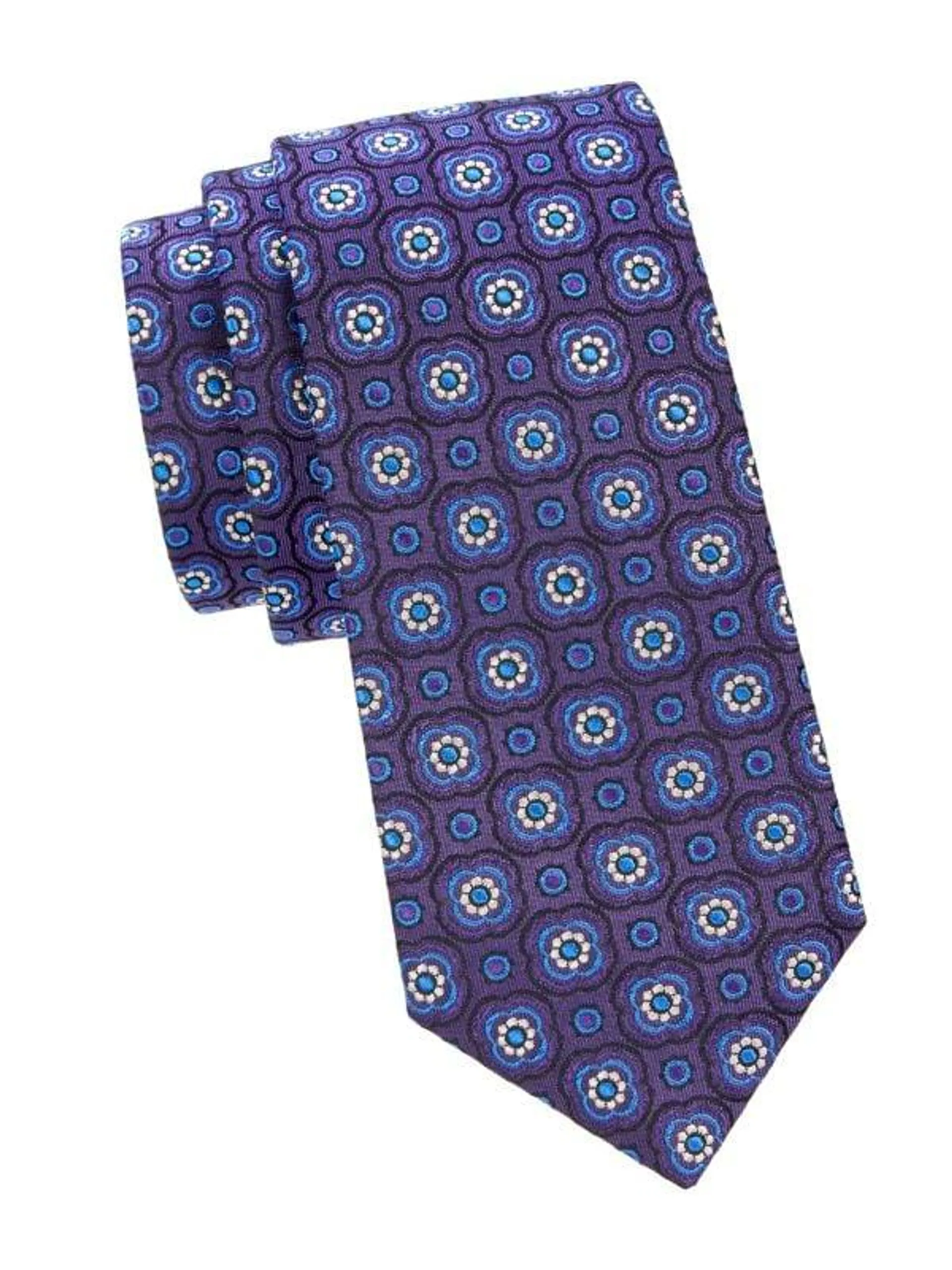 Medallion Pattern Silk Tie