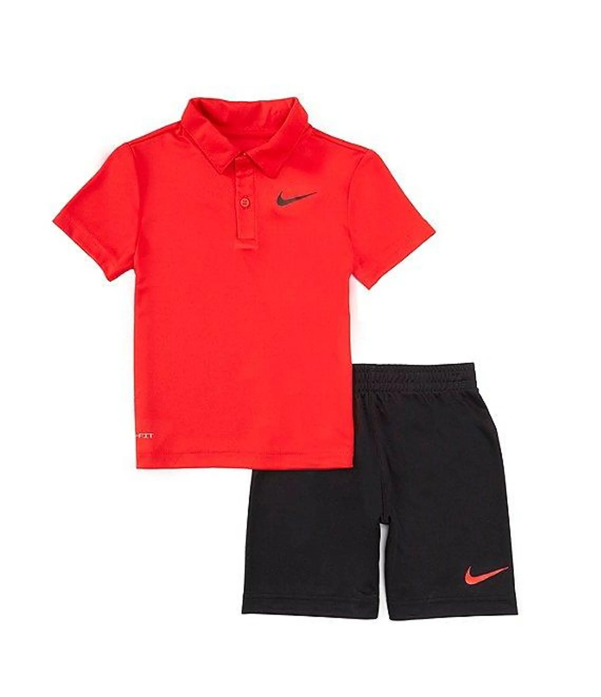 Little Boys 2T-7 Short Sleeve Polo Shirt & Coordinating Shorts Set