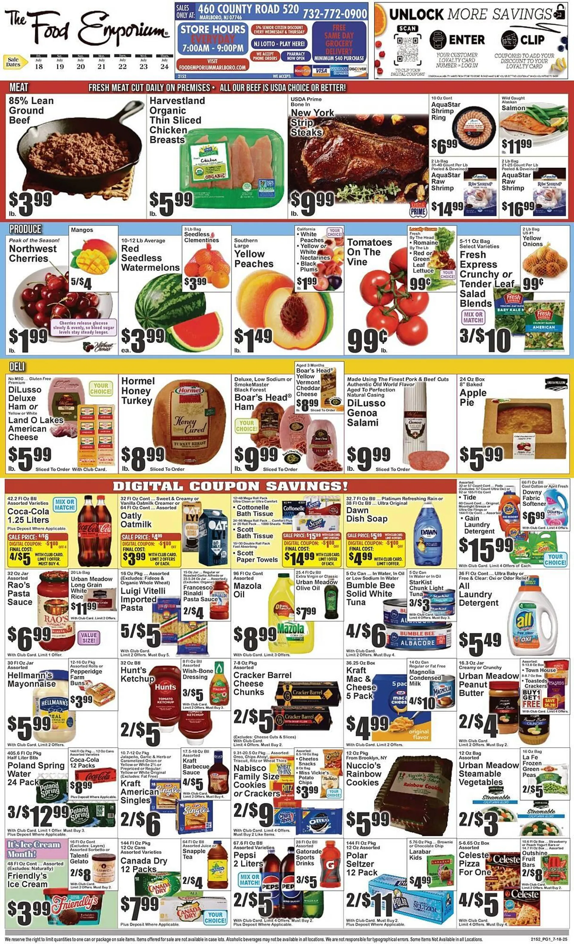 Weekly ad The Food Emporium Weekly Ad from July 18 to July 24 2025 - Page 1