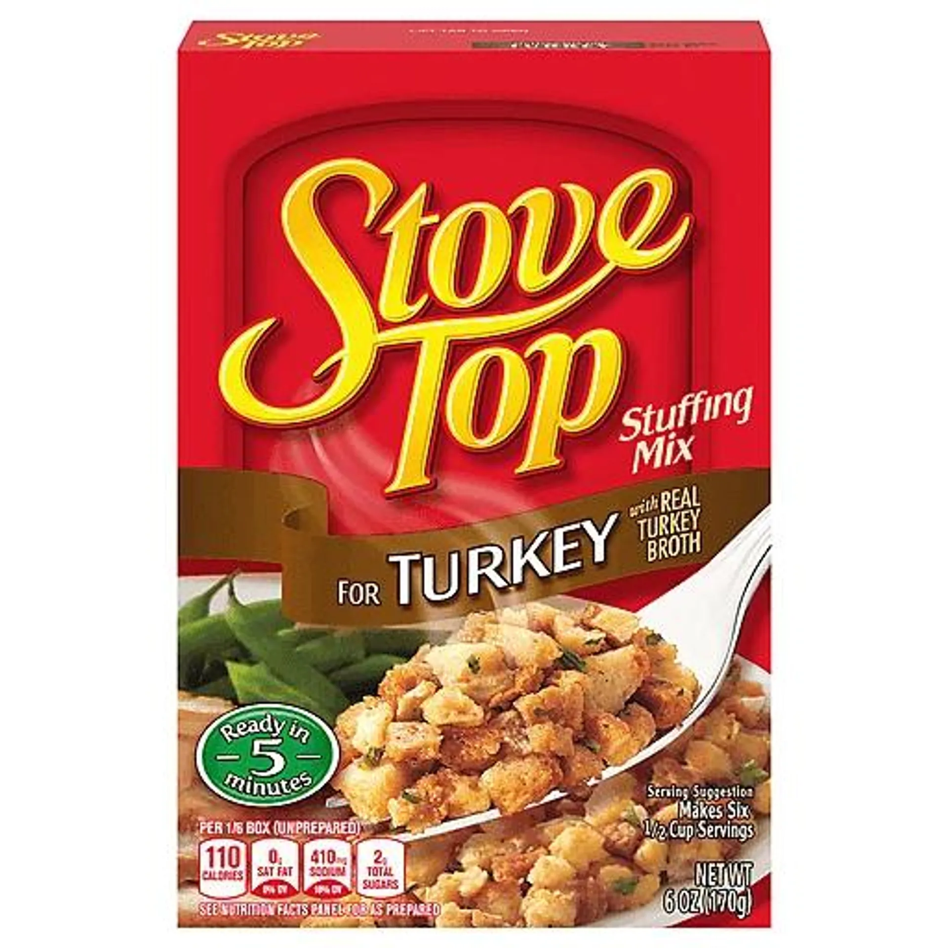 Stove Top Stuffing Mix, For Turkey 6 oz