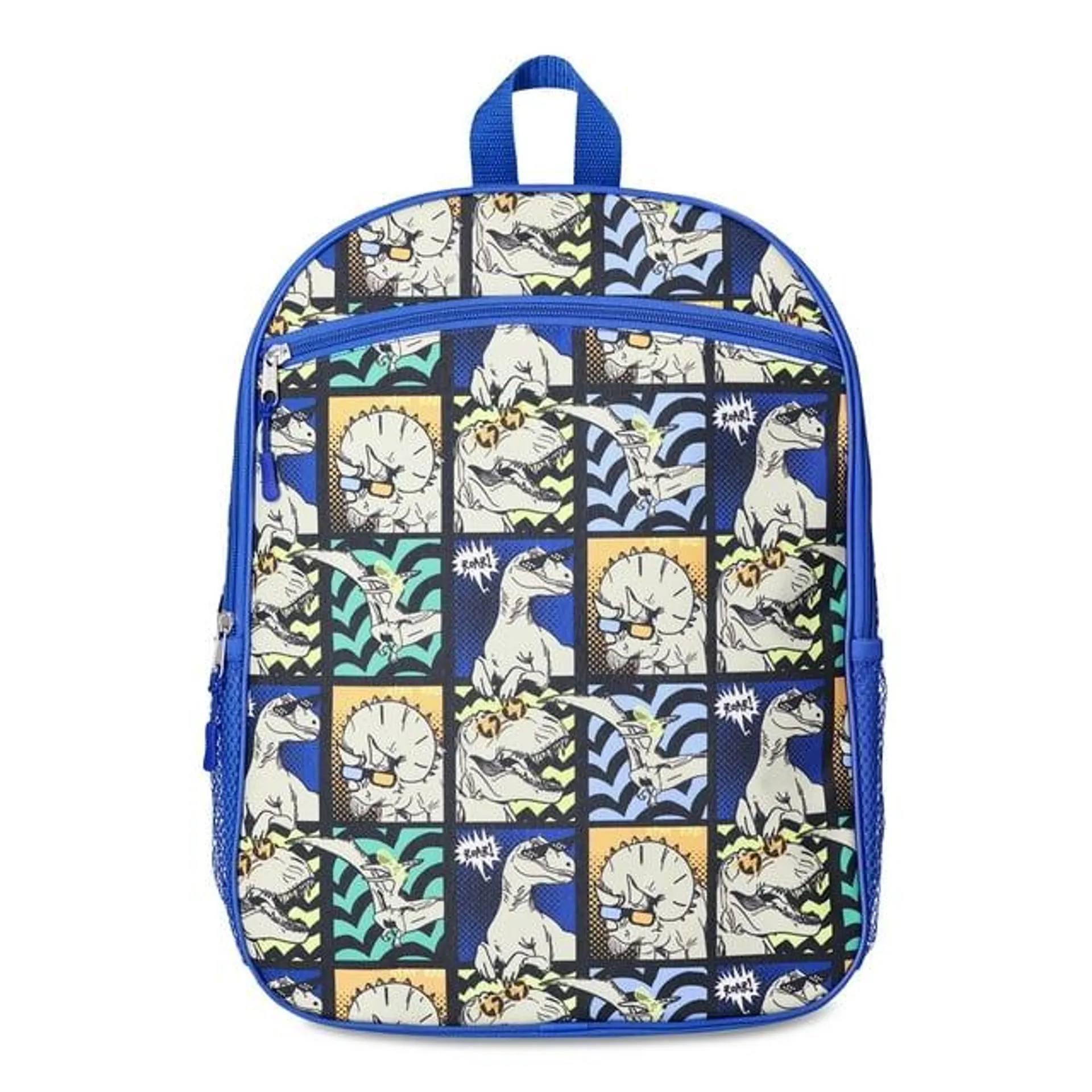 Wonder Nation Boys 16" Backpack, Dino Comic Reflex Blue