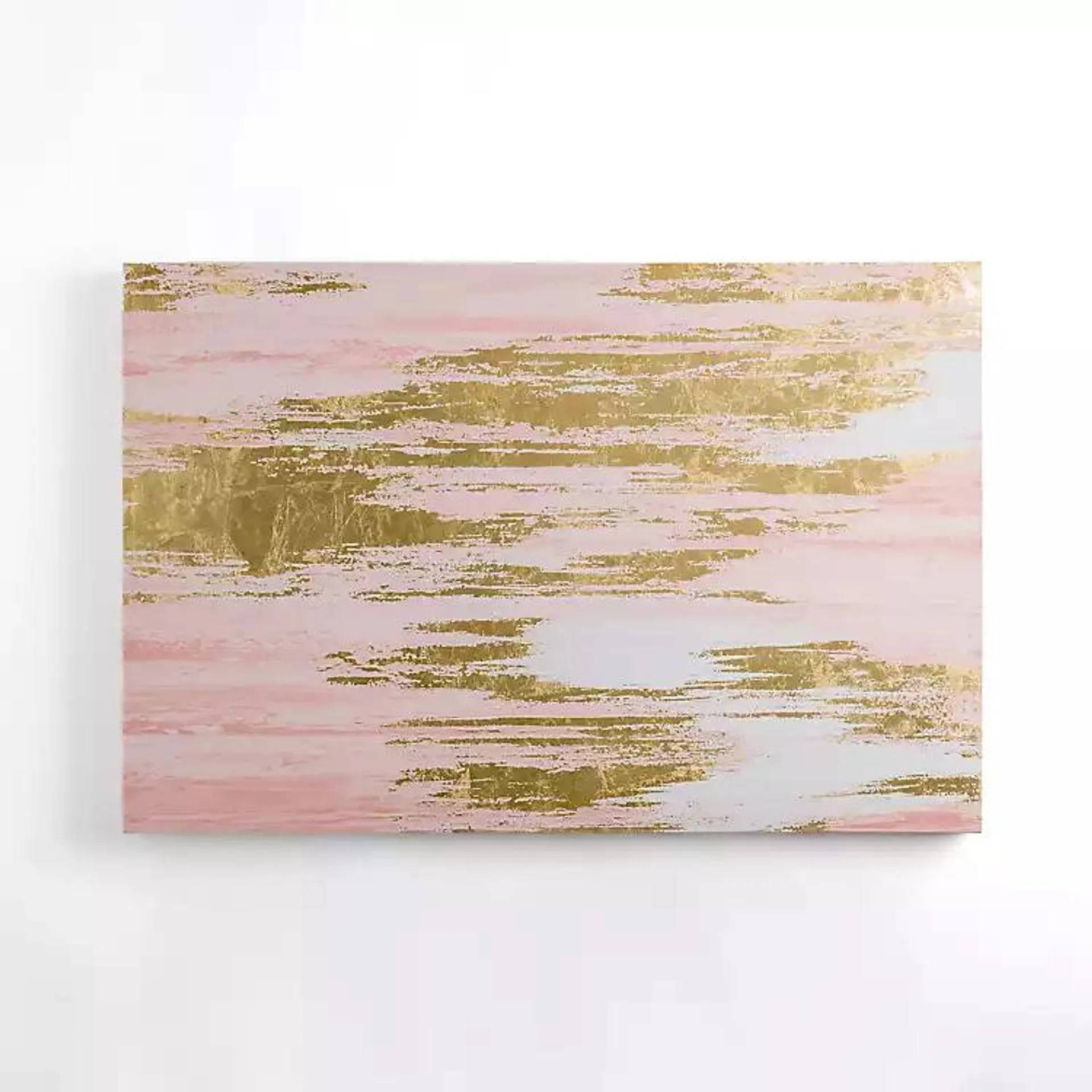 Pink and Gold Lux Abstract Canvas Art Print